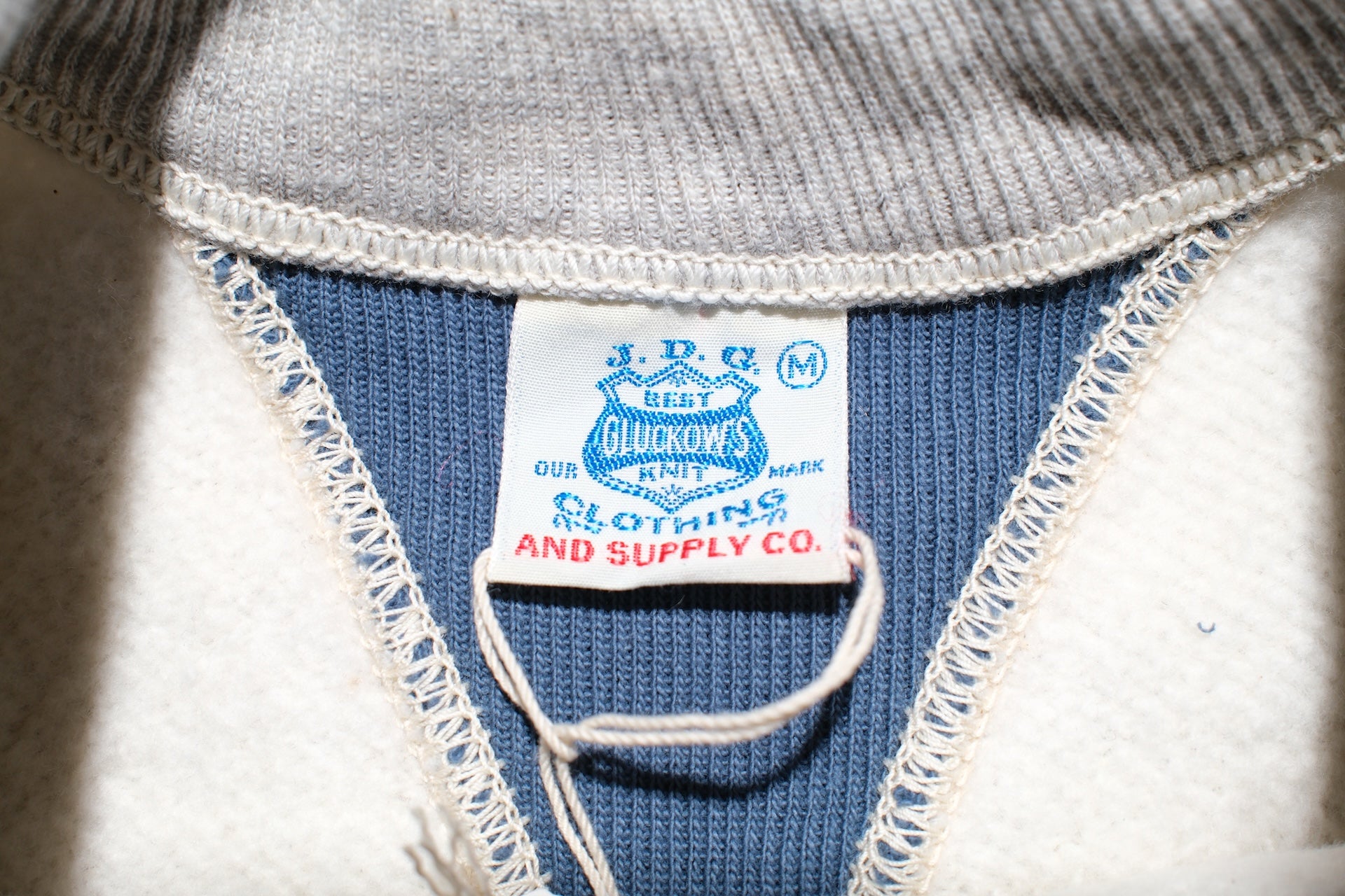 John Gluckow X Warehouse Co. 10oz Loopwheeled "Two-Toned Freedom" Sweatshirt (Oatmeal x Navy)