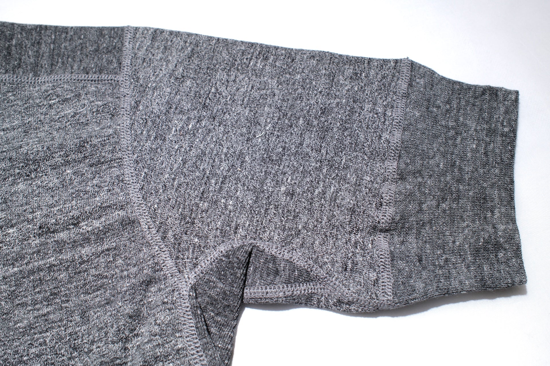 Stevenson Overall Co. 7oz Super Slow Loopwheeled SideFlex Henley Tee (Heather Grey)