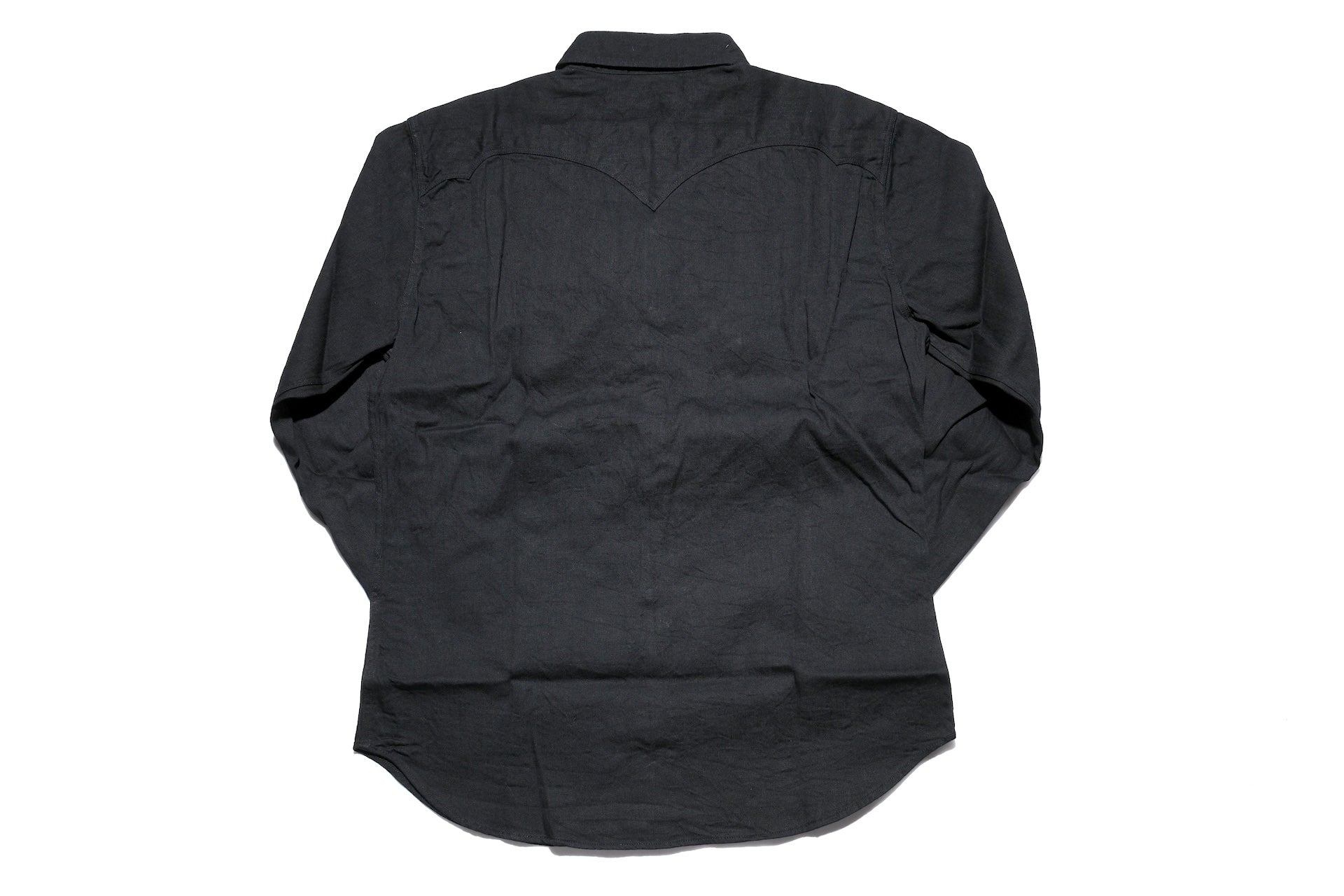 Stevenson Overall Co. 'Cody' 6.5oz Denim Western Shirt (Black)