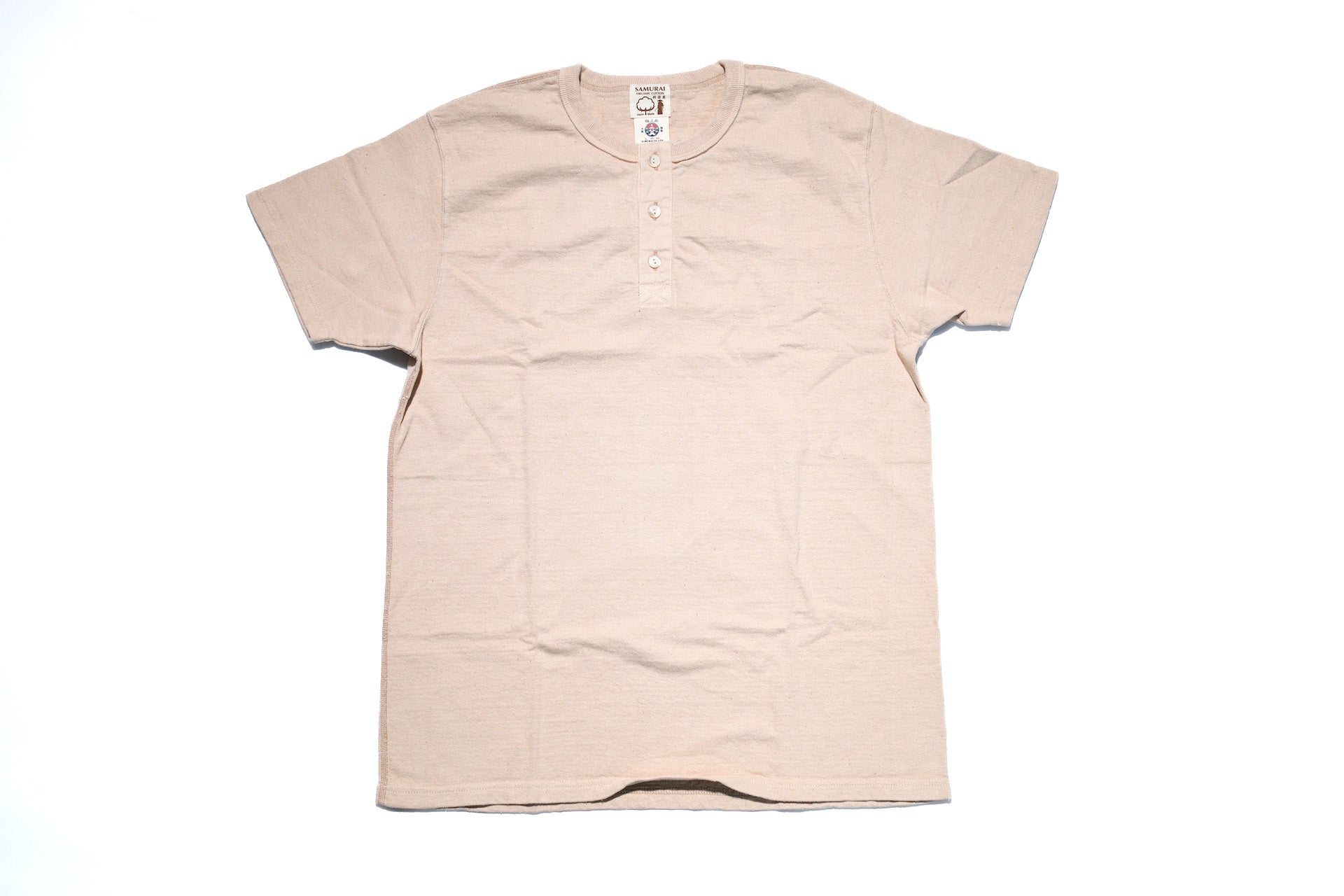 Samurai 12oz "Nippon Cotton" Heavyweight Henley Tee (Pale Kuri)