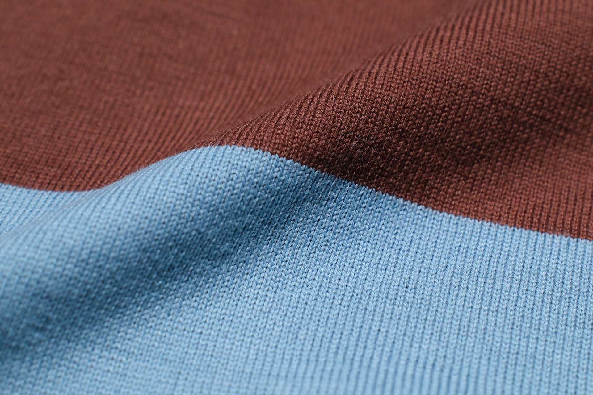 Warehouse 5.5oz "Old School" Loopwheeled Border Tee (Sax Blue X Brown)