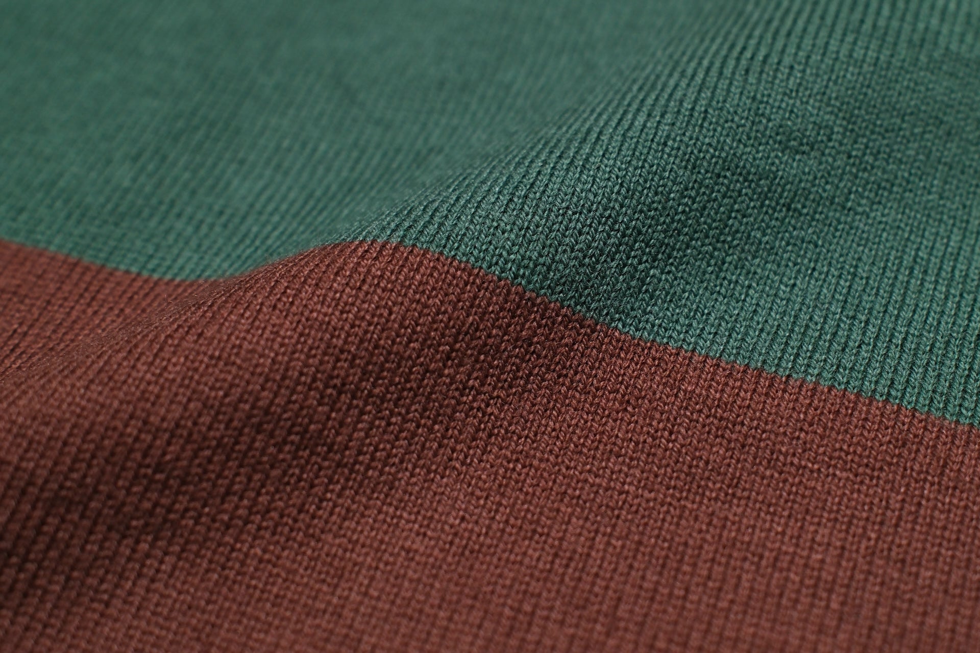 Warehouse 5.5oz "Old School" Loopwheeled Border Tee (Green X Brown)