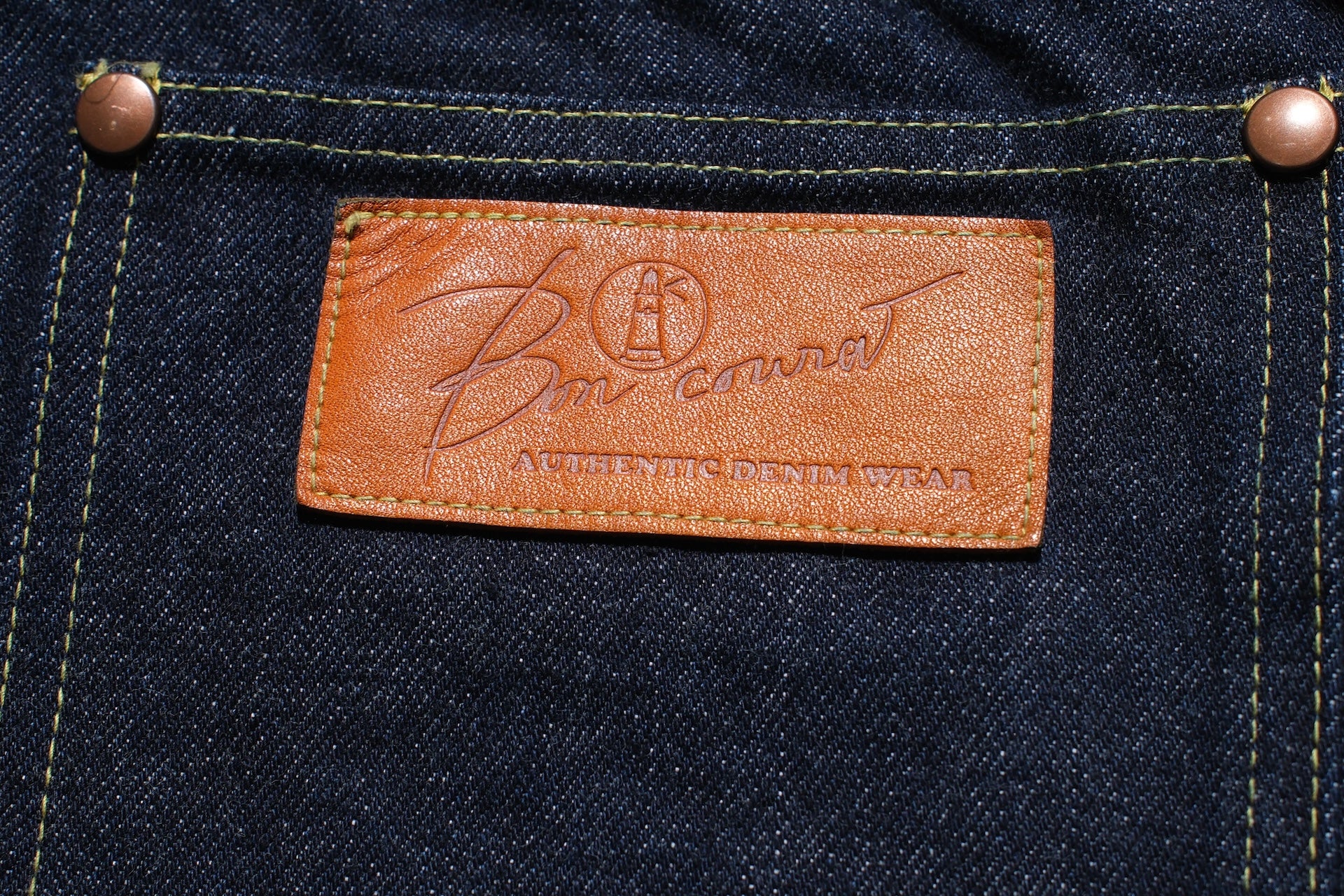 BONCOURA 15oz Indigo Dyed "Ike-Momen" B-11 Rodeo Denim Pants (Rodeo Tapered fit)