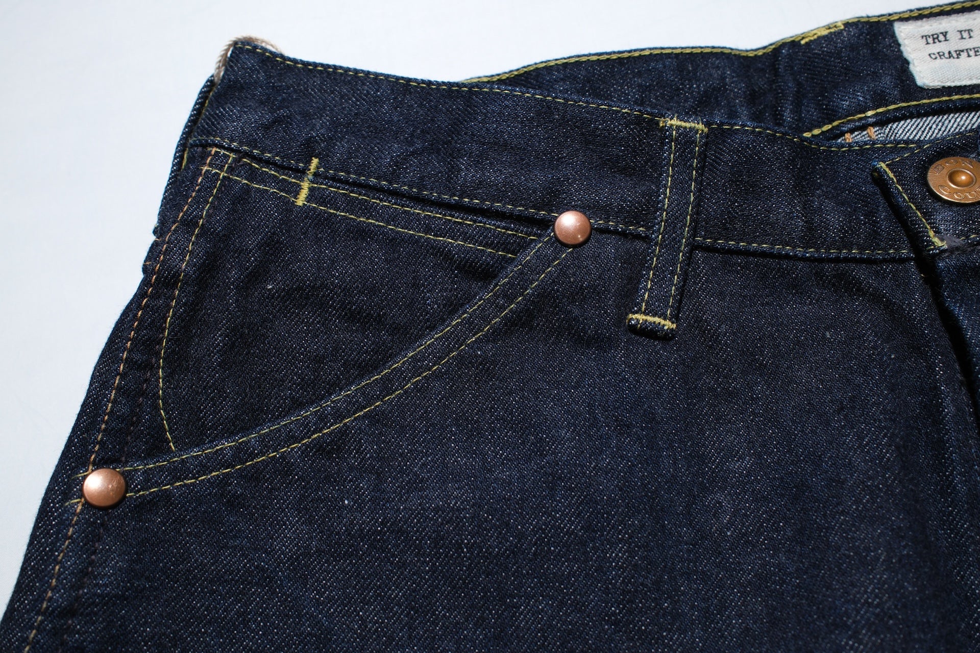BONCOURA 15oz Indigo Dyed "Ike-Momen" B-11 Rodeo Denim Pants (Rodeo Tapered fit)