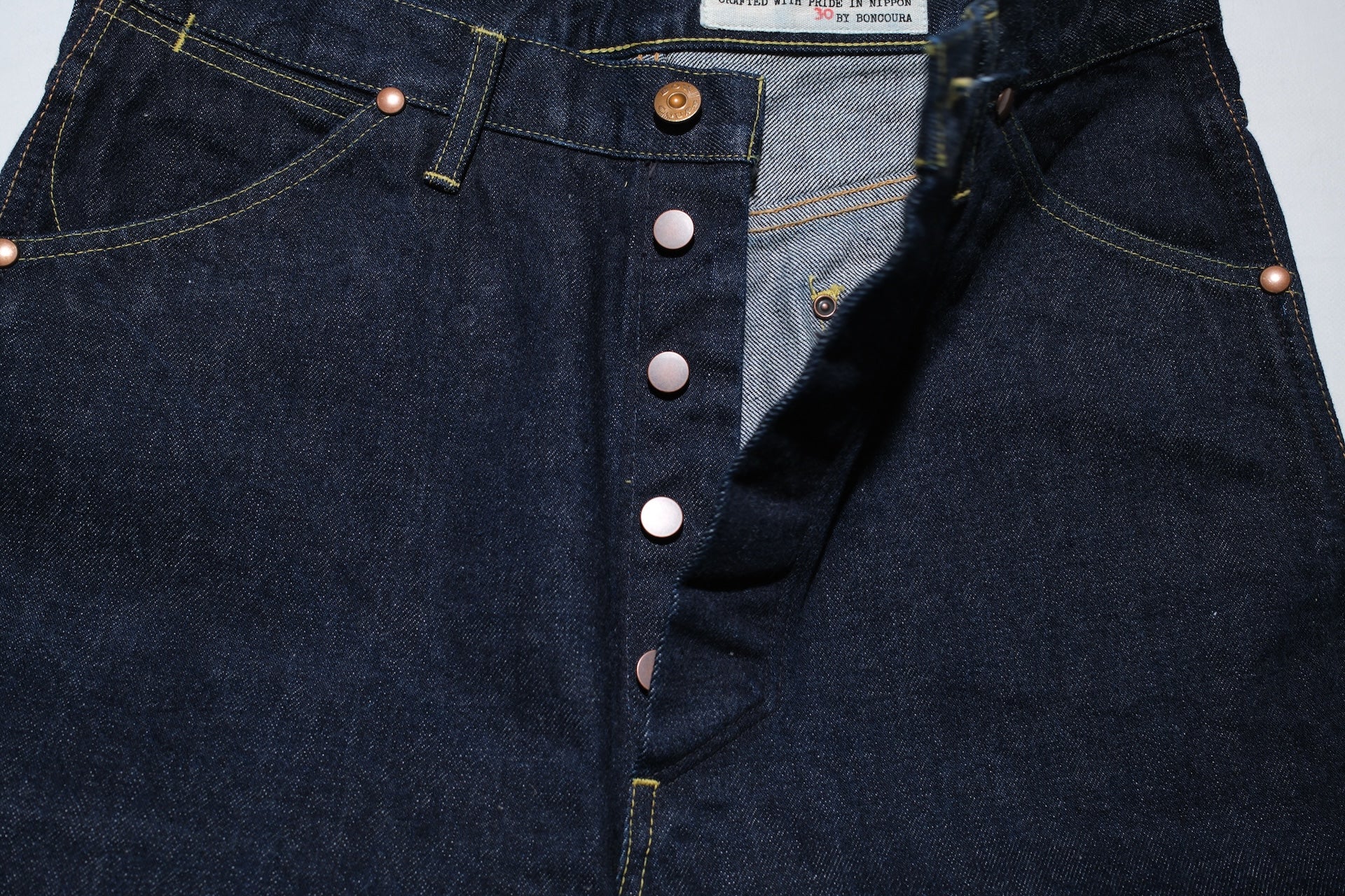 BONCOURA 15oz Indigo Dyed "Ike-Momen" B-11 Rodeo Denim Pants (Rodeo Tapered fit)