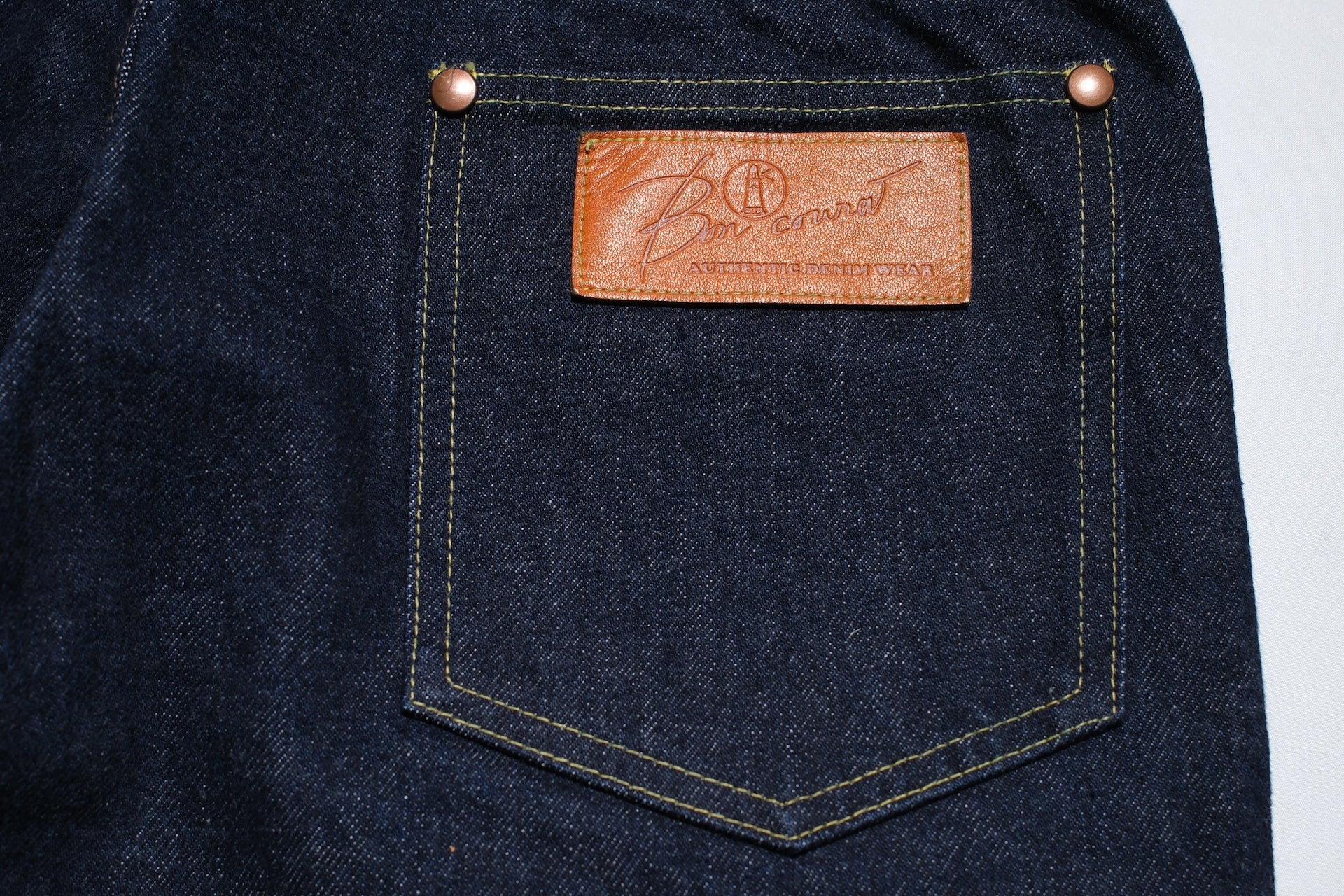 BONCOURA 15oz Indigo Dyed "Ike-Momen" B-11 Rodeo Denim Pants (Rodeo Tapered fit)