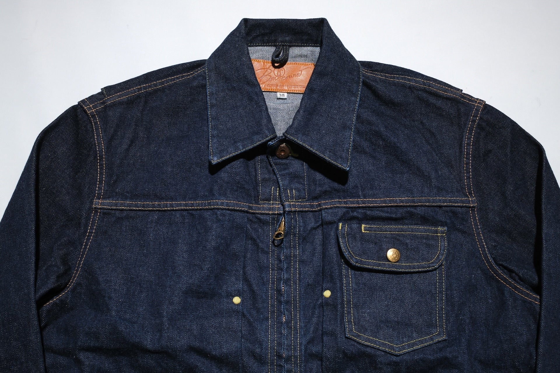 BONCOURA 15oz Indigo Dyed "Ike-Momen" Z-1 Rodeo Denim Rider Jacket