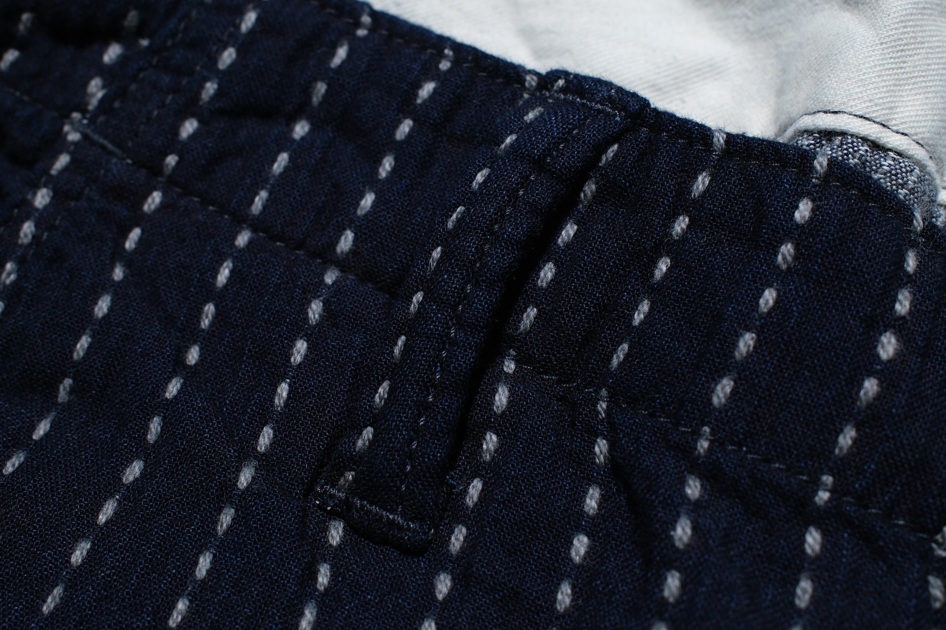 Pure Blue Japan 12oz Indigo Dyed "Wabash Type" Sashiko Comfort Shorts (Regular fit)