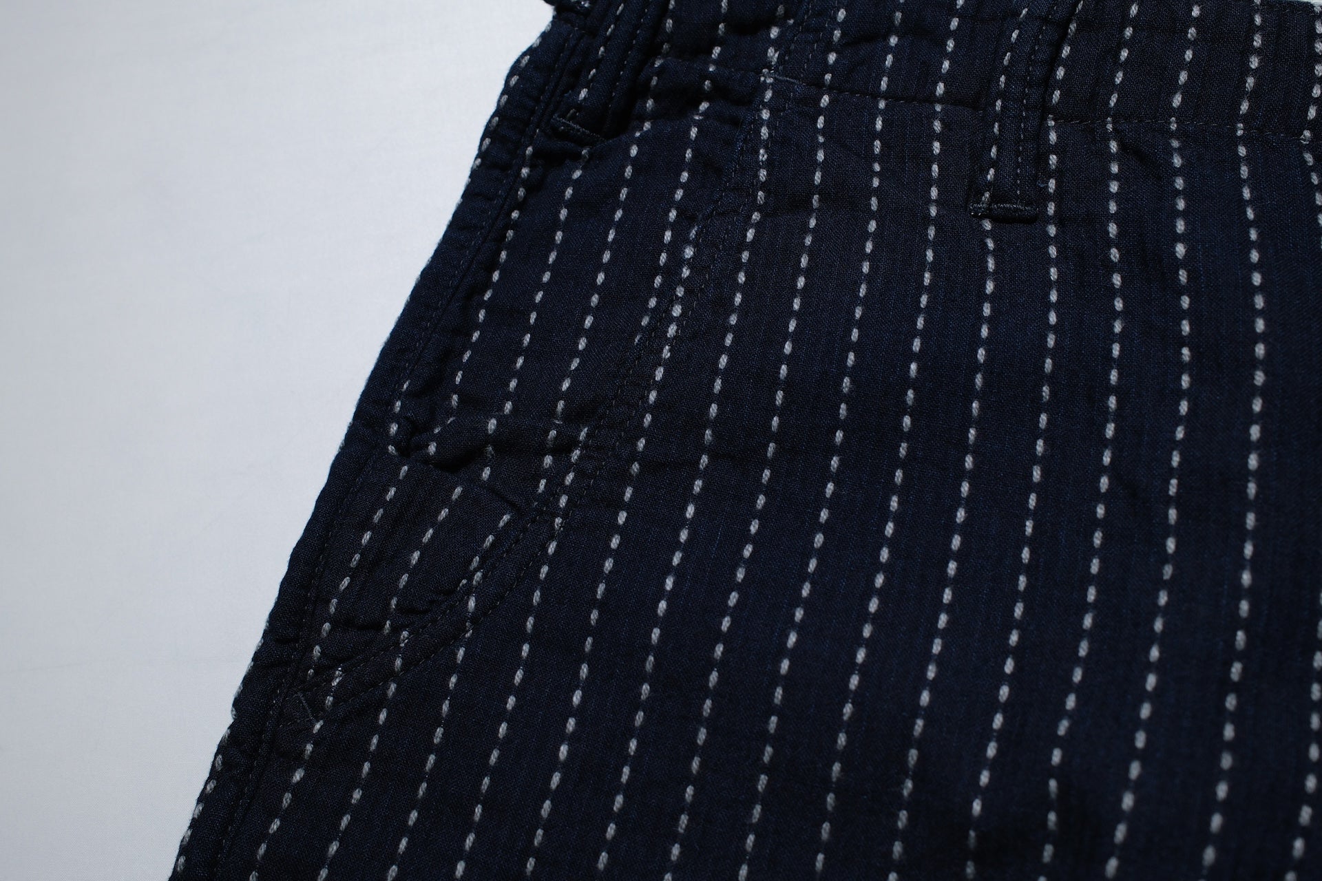 Pure Blue Japan 12oz Indigo Dyed "Wabash Type" Sashiko Comfort Shorts (Regular fit)