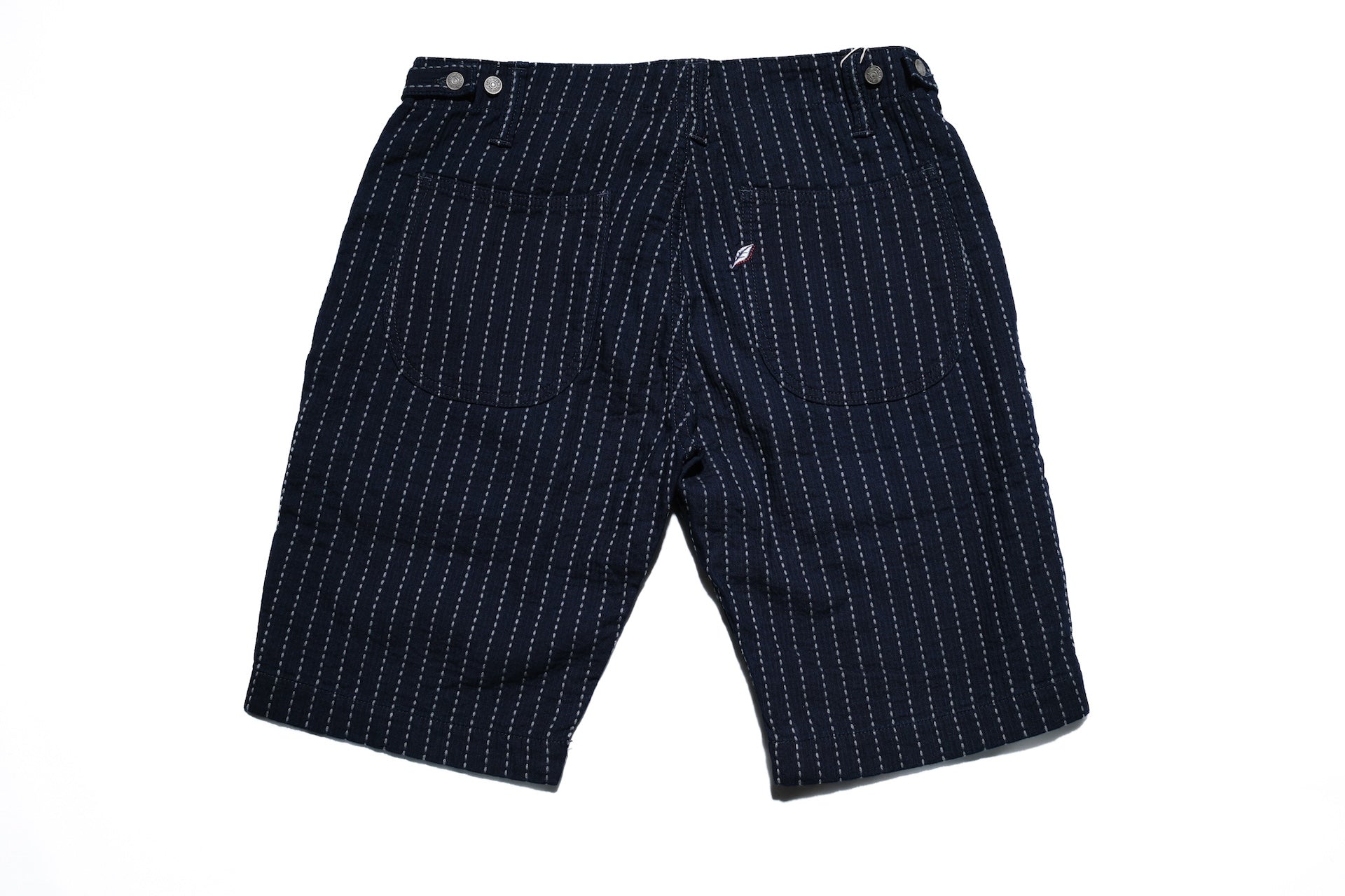 Pure Blue Japan 12oz Indigo Dyed "Wabash Type" Sashiko Comfort Shorts (Regular fit)