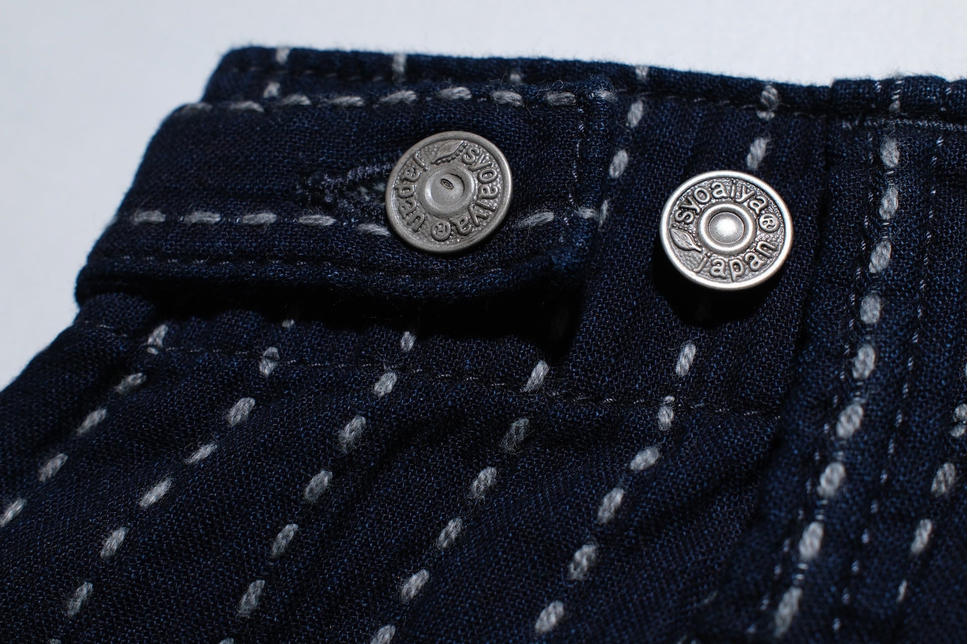 Pure Blue Japan 12oz Indigo Dyed "Wabash Type" Sashiko Comfort Shorts (Regular fit)