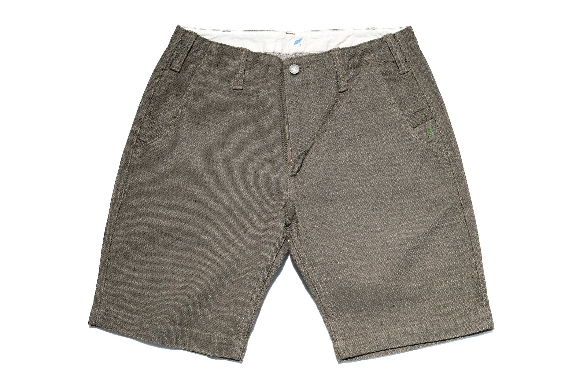 Pure Blue Japan 14oz Sashiko Shorts (Olive)