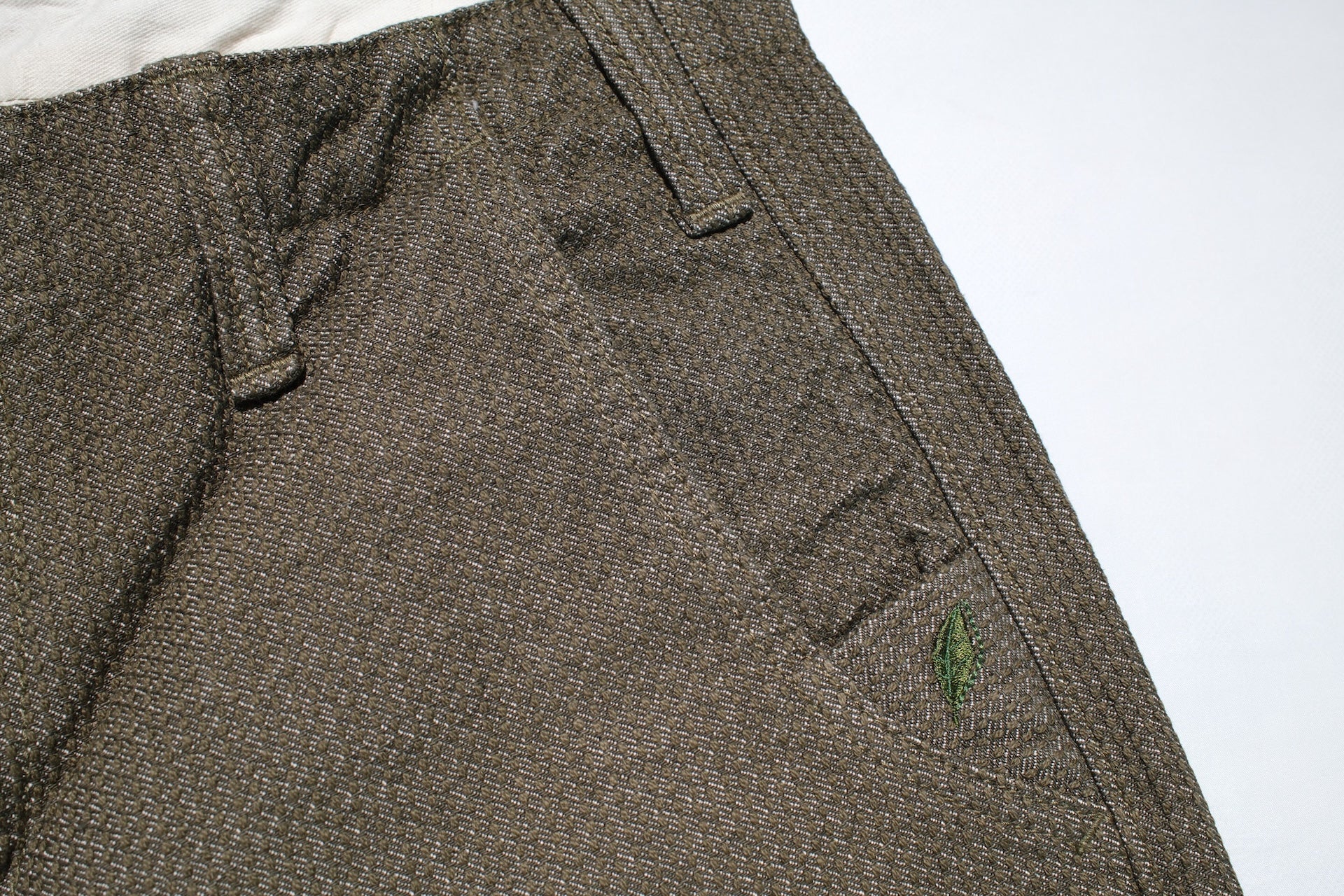 Pure Blue Japan 14oz Sashiko Shorts (Olive)