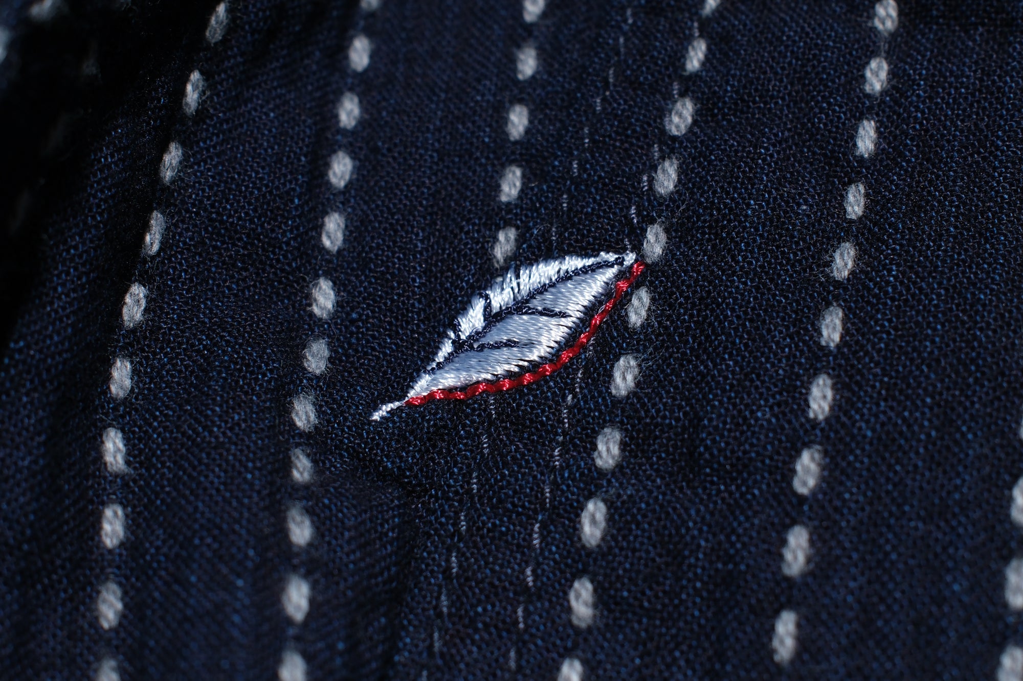 Pure Blue Japan 12oz Indigo Dyed "Wabash Type" Sashiko Comfort Trousers (Regular Straight fit)