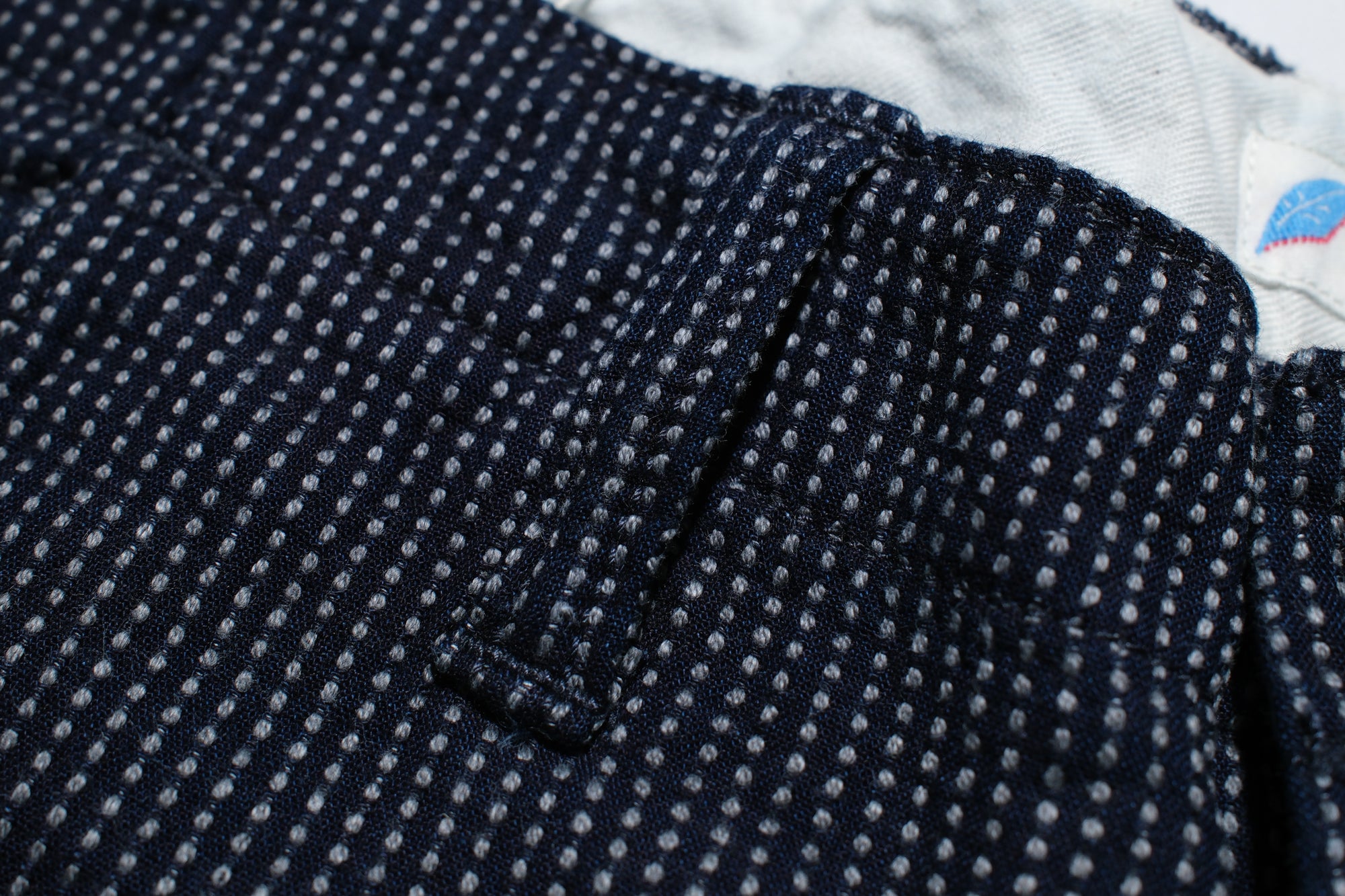 Pure Blue Japan 12oz Indigo Dyed "Pin-Dot Type" Sashiko Comfort Trousers (Regular Straight fit)