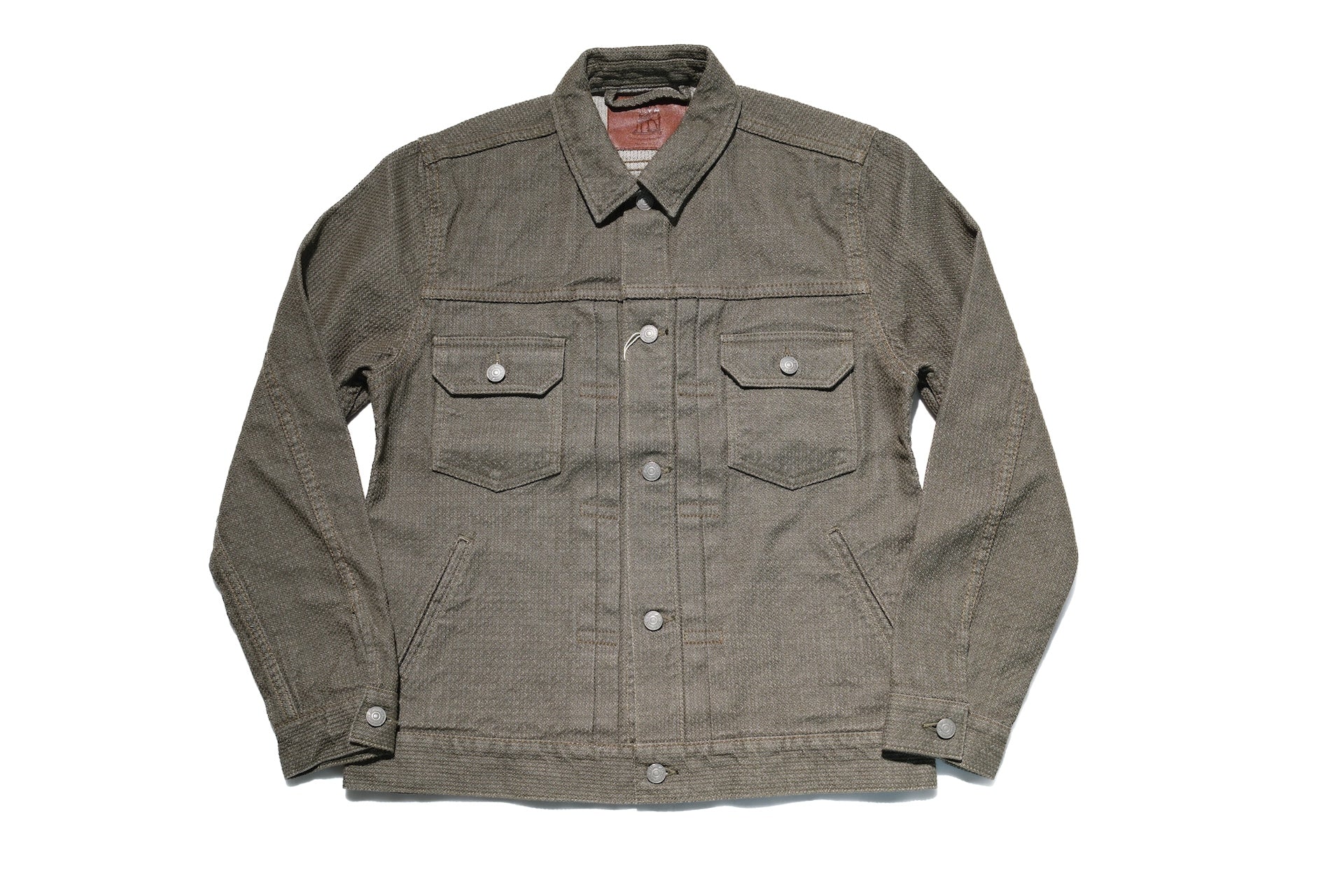 Pure Blue Japan 14oz Sashiko Type 2 Jacket (Olive)