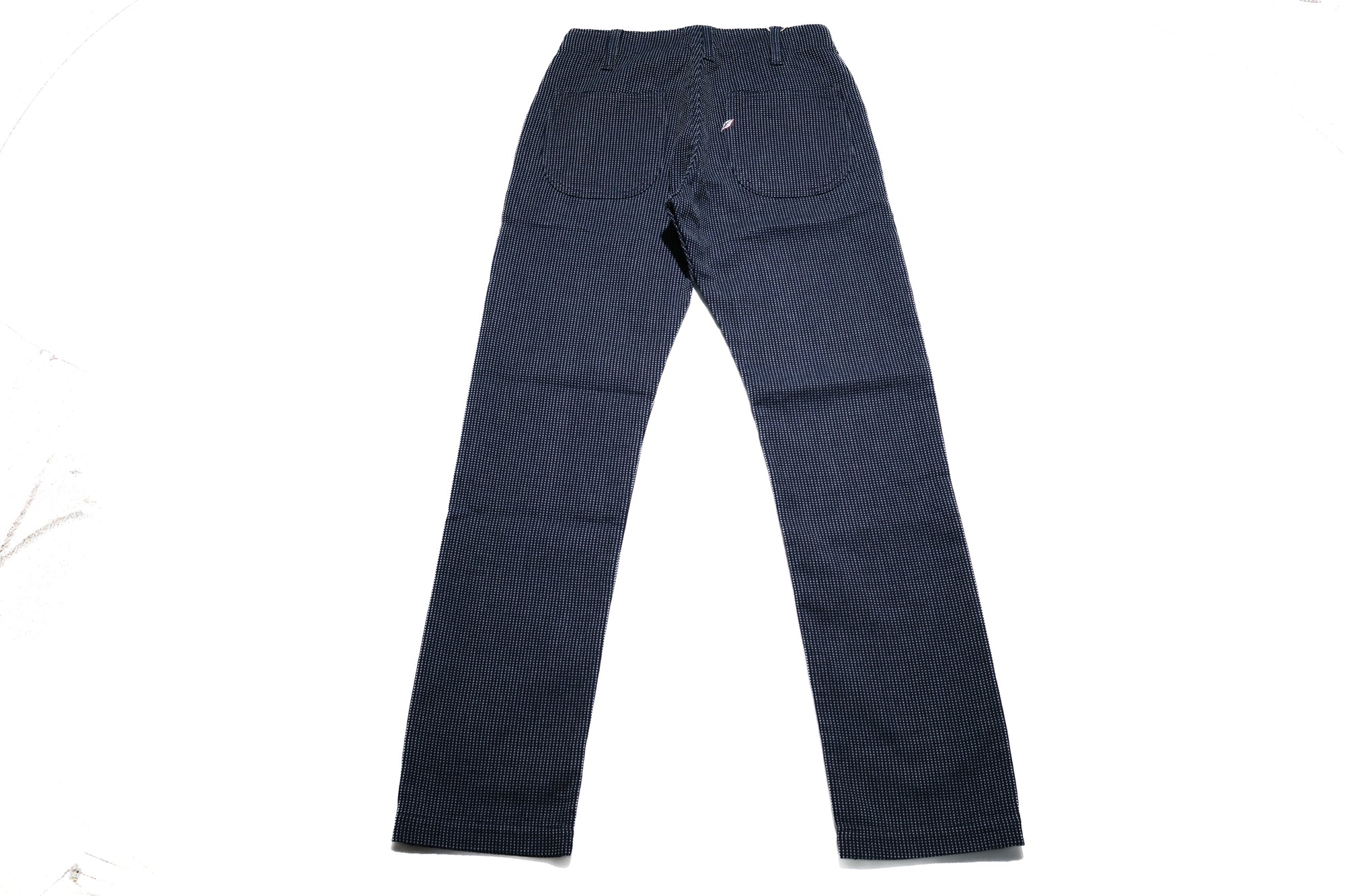 Pure Blue Japan 12oz Indigo Dyed "Pin-Dot Type" Sashiko Comfort Trousers (Regular Straight fit)