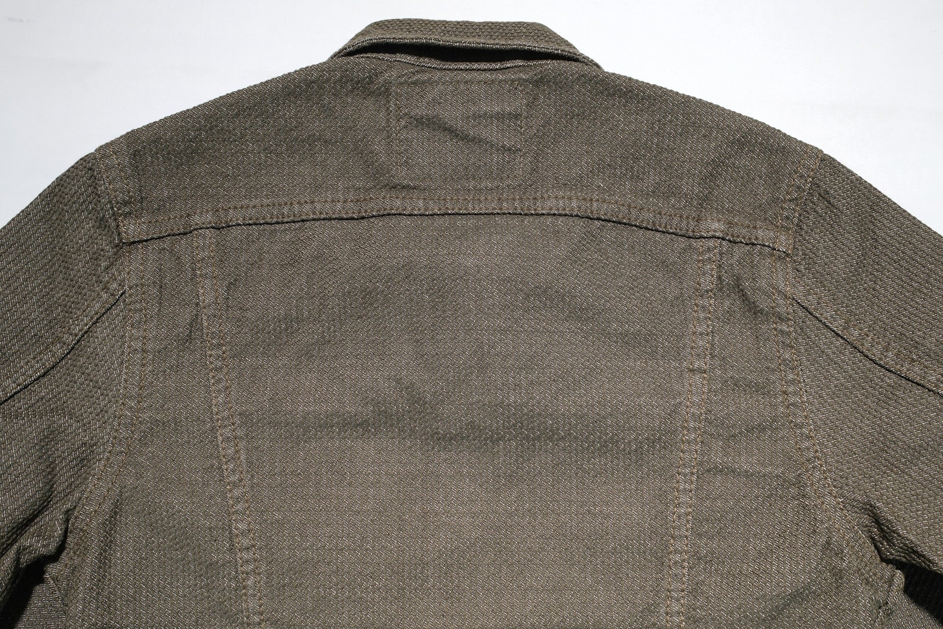 Pure Blue Japan 14oz Sashiko Type 2 Jacket (Olive)