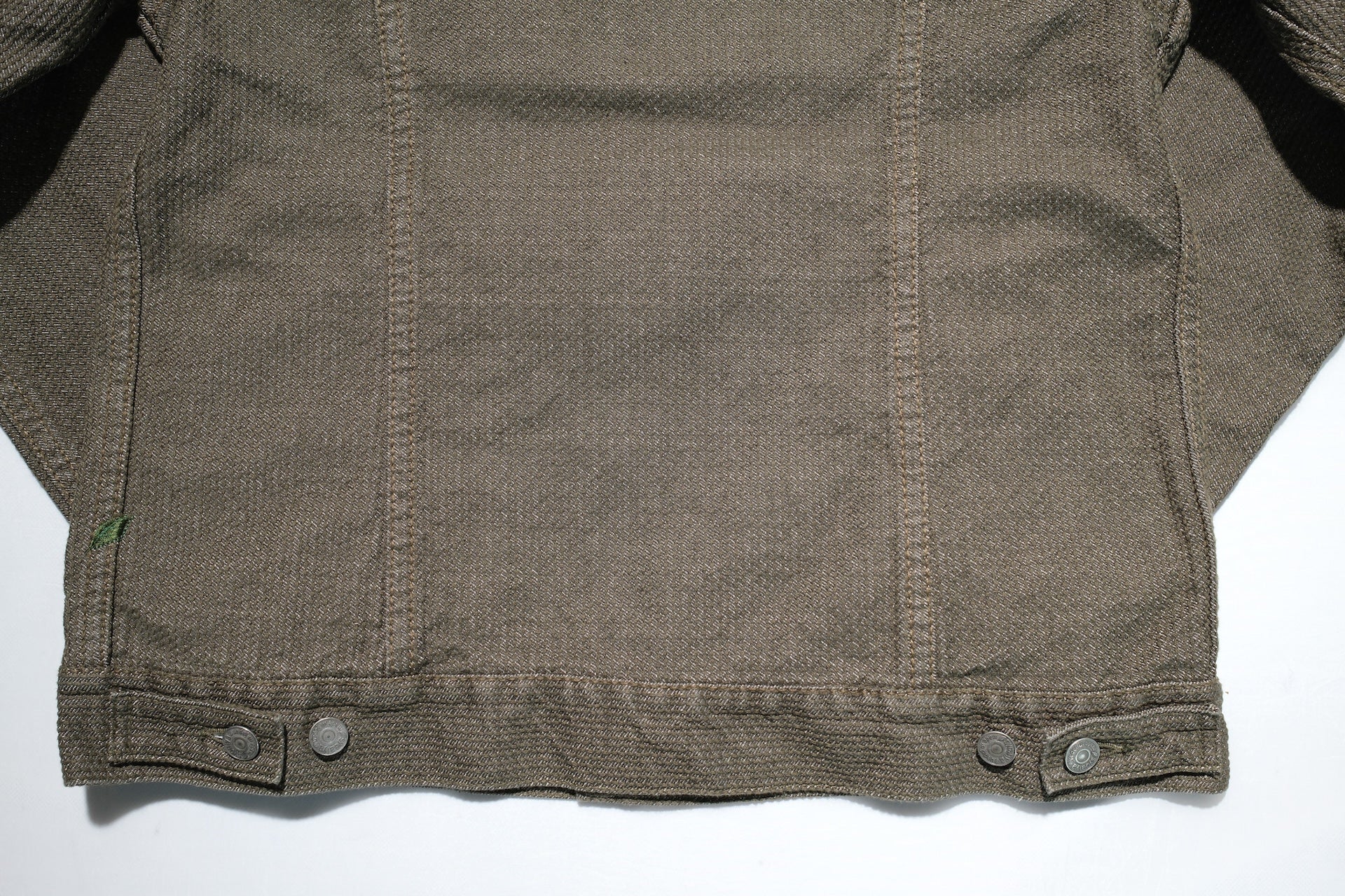 Pure Blue Japan 14oz Sashiko Type 2 Jacket (Olive)