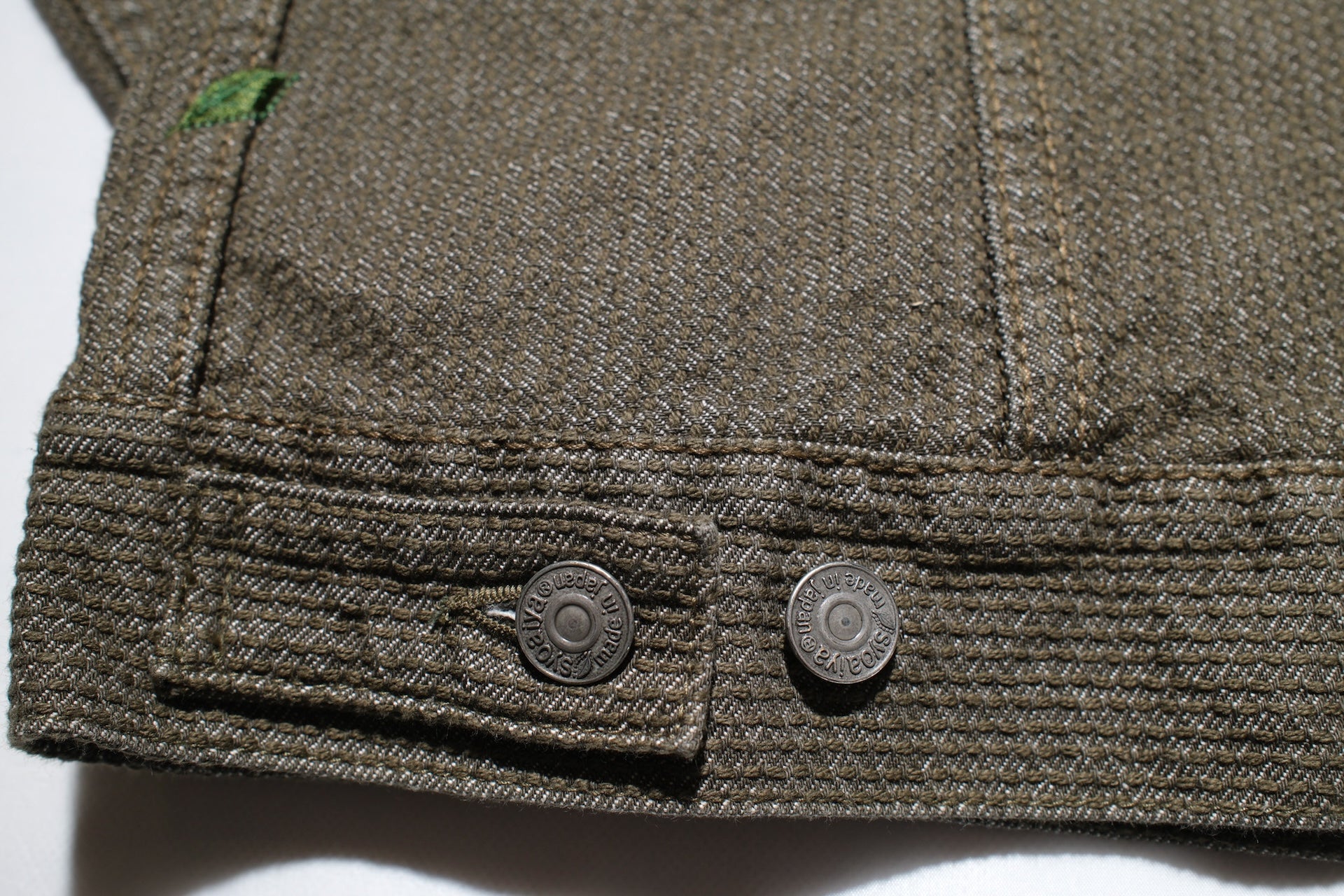 Pure Blue Japan 14oz Sashiko Type 2 Jacket (Olive)