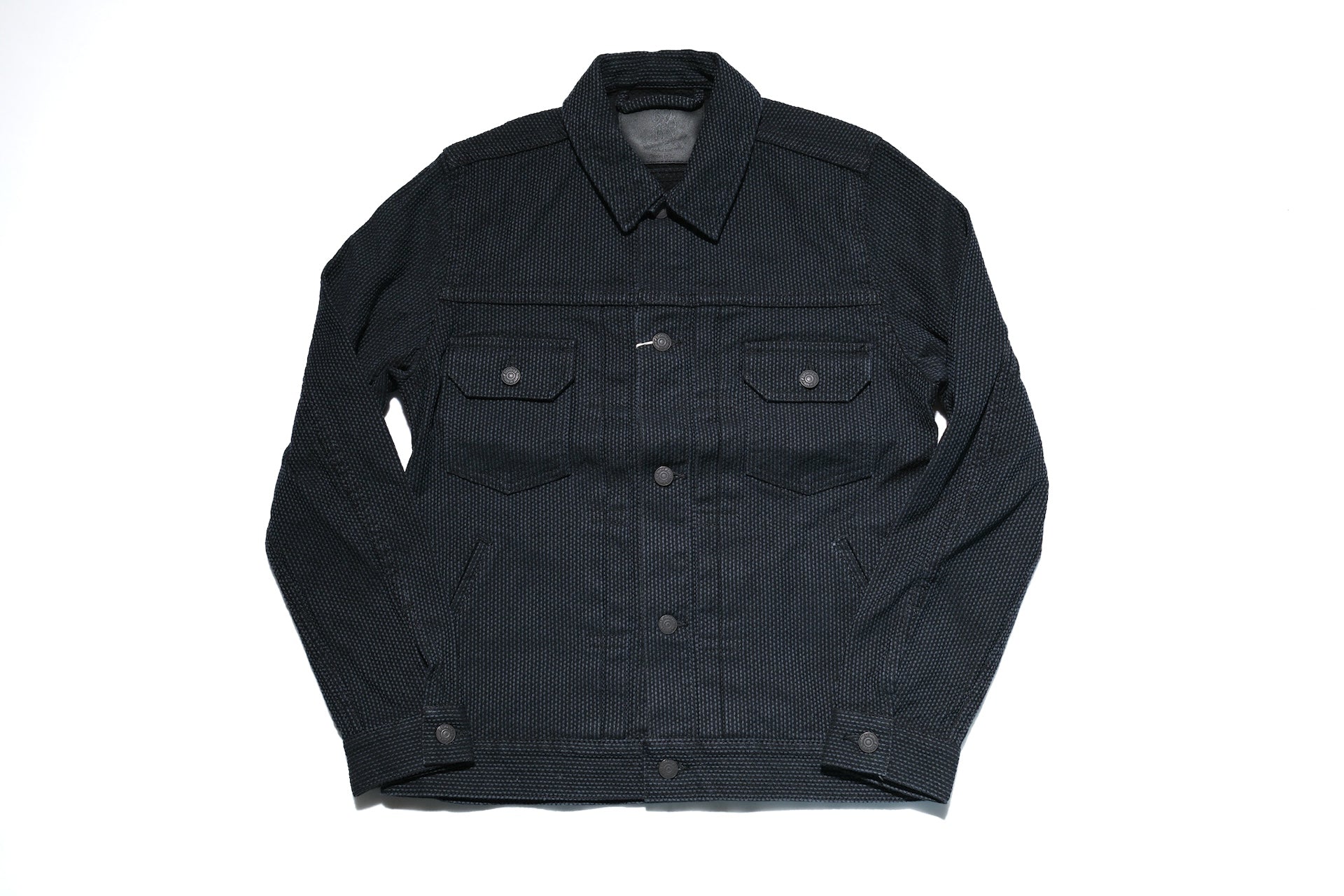 Pure Blue Japan 14oz Sashiko Type 2 Jacket (Black)