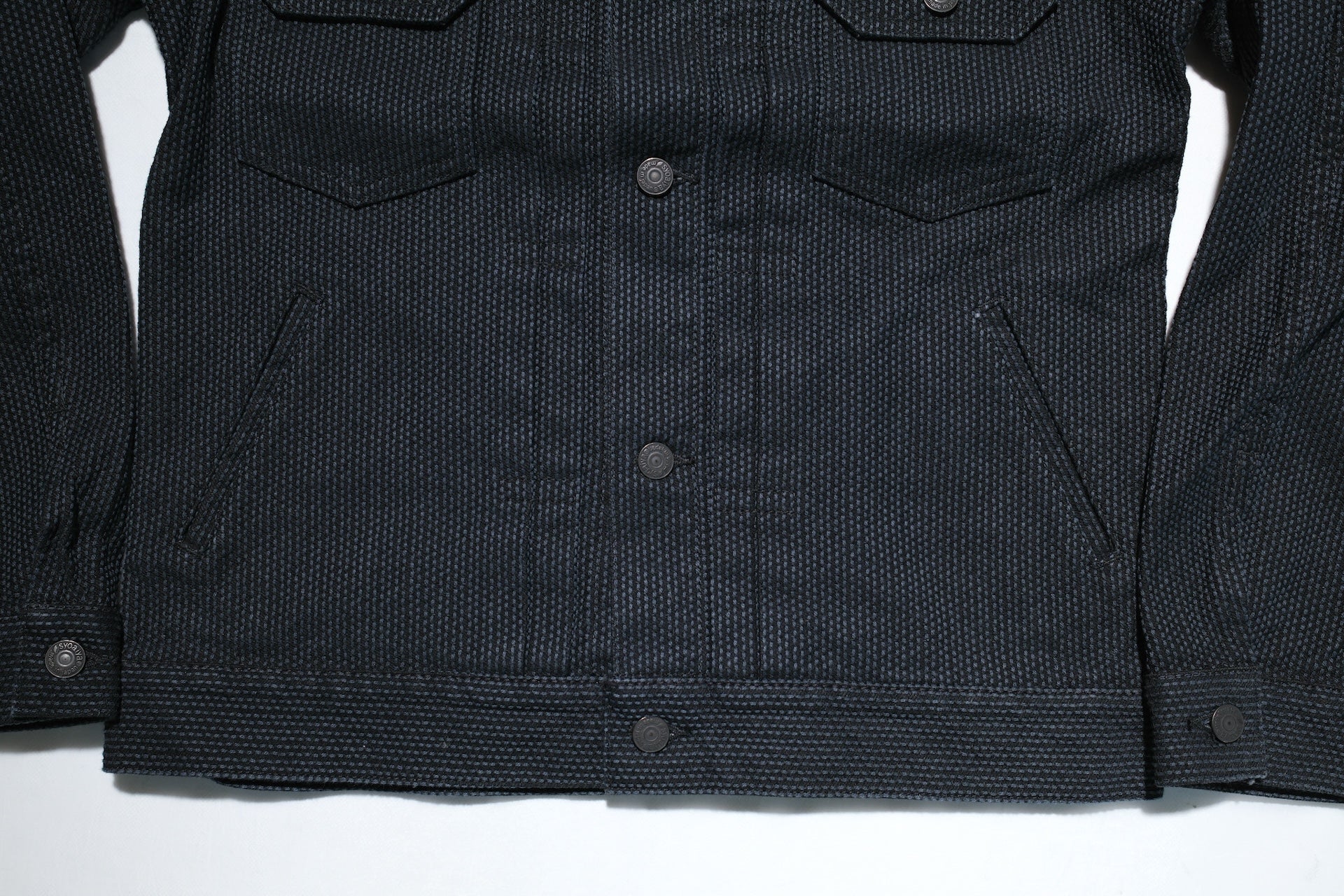 Pure Blue Japan 14oz Sashiko Type 2 Jacket (Black)