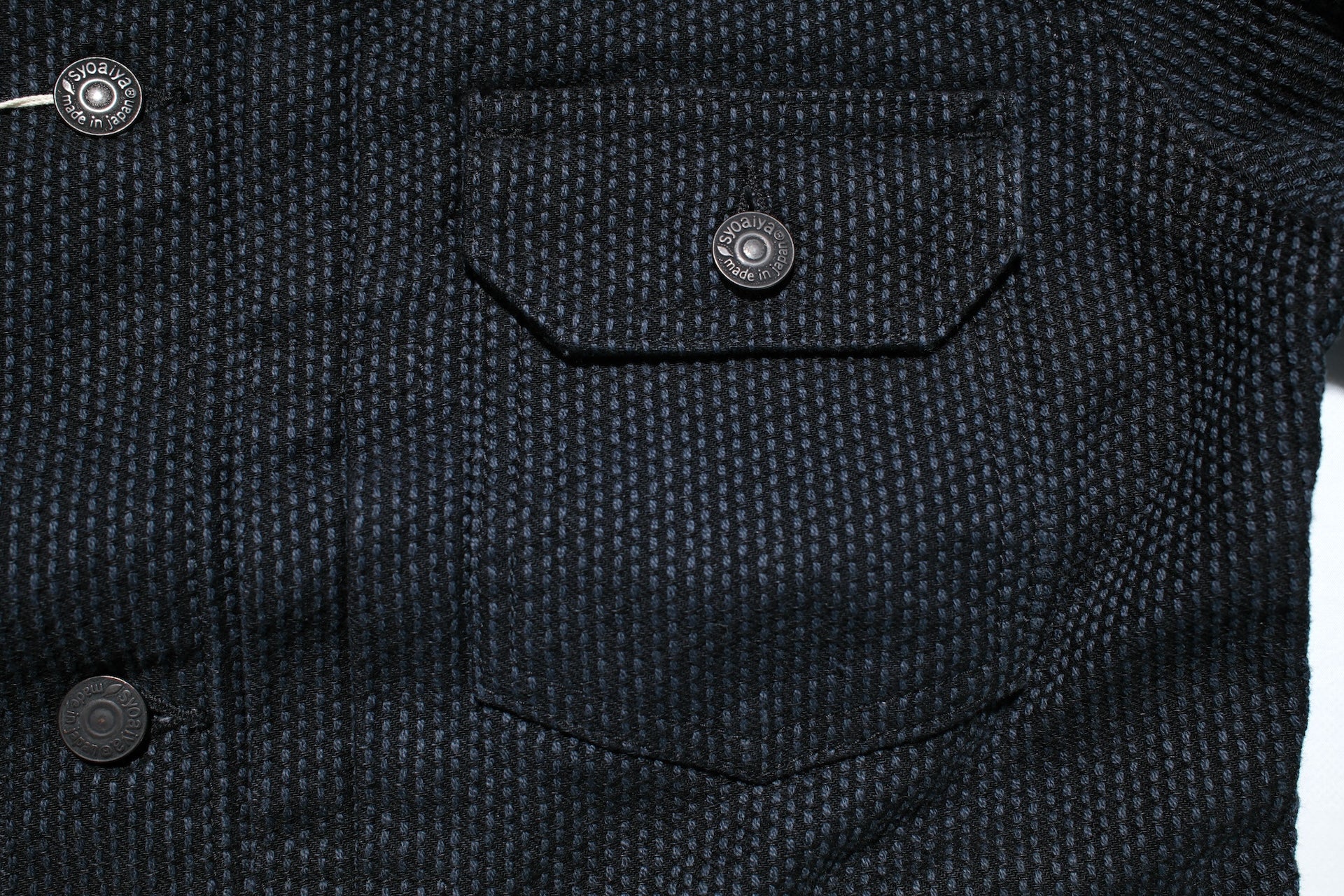 Pure Blue Japan 14oz Sashiko Type 2 Jacket (Black)