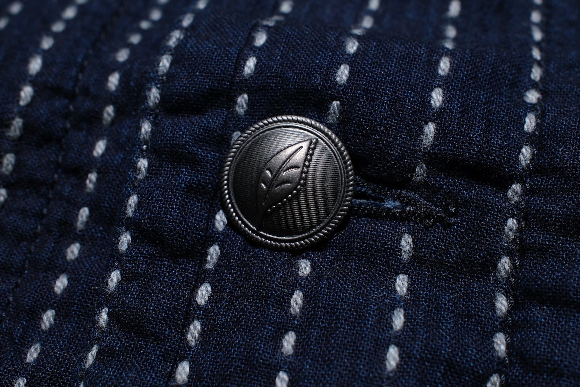 Pure Blue Japan 12oz Indigo Dyed "Wabash Type" Sashiko Tailored Jacket