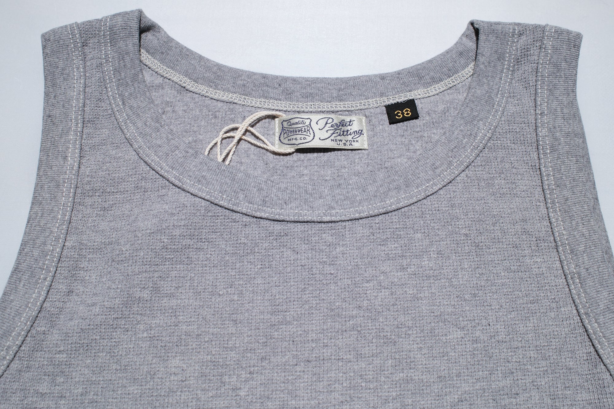 Freewheelers Lightweight "Waffle Textured" Sleeveless T-Shirt (Grey)