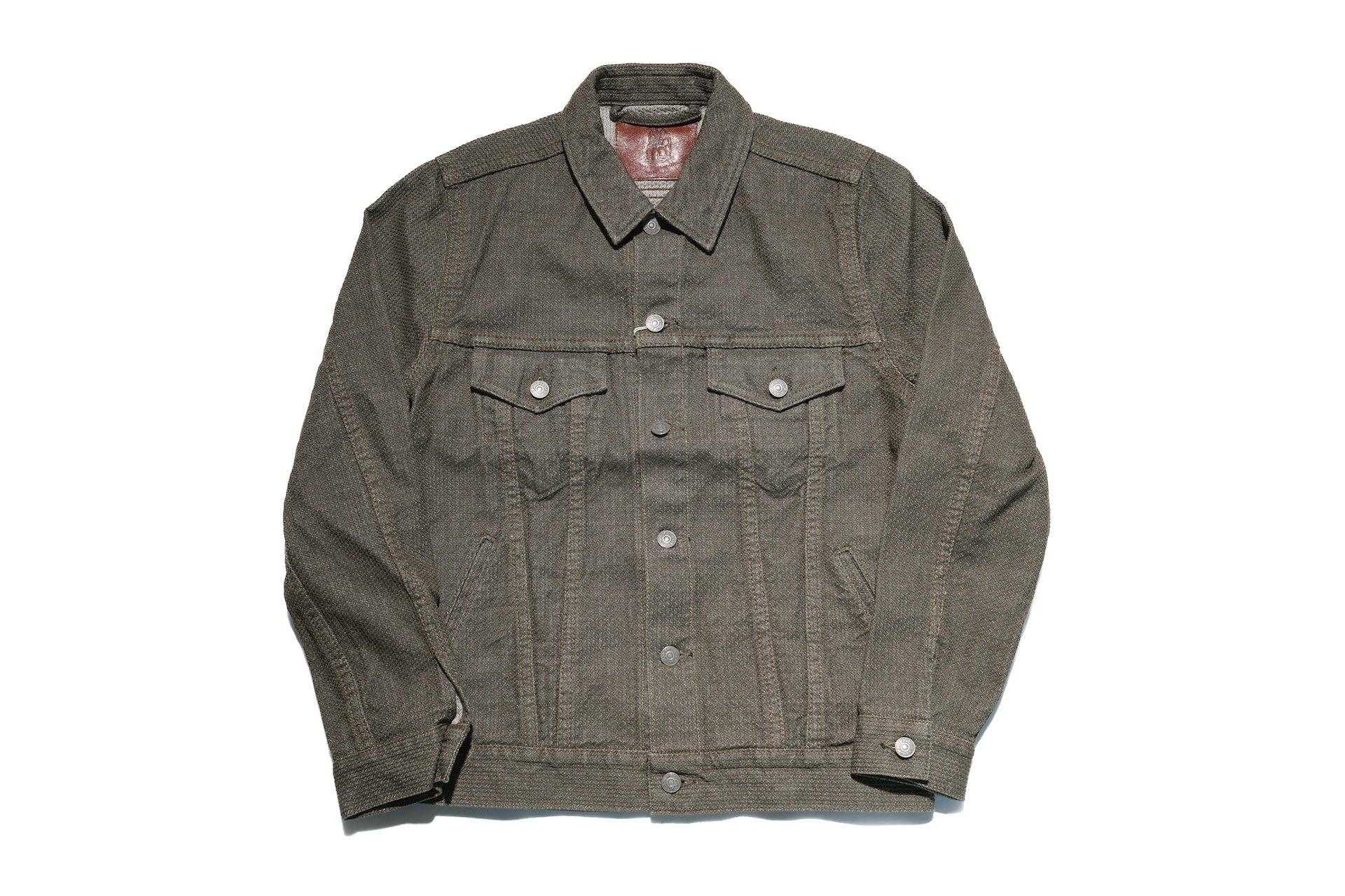 Pure Blue Japan 14oz Sashiko Type 3 Jacket (Olive)