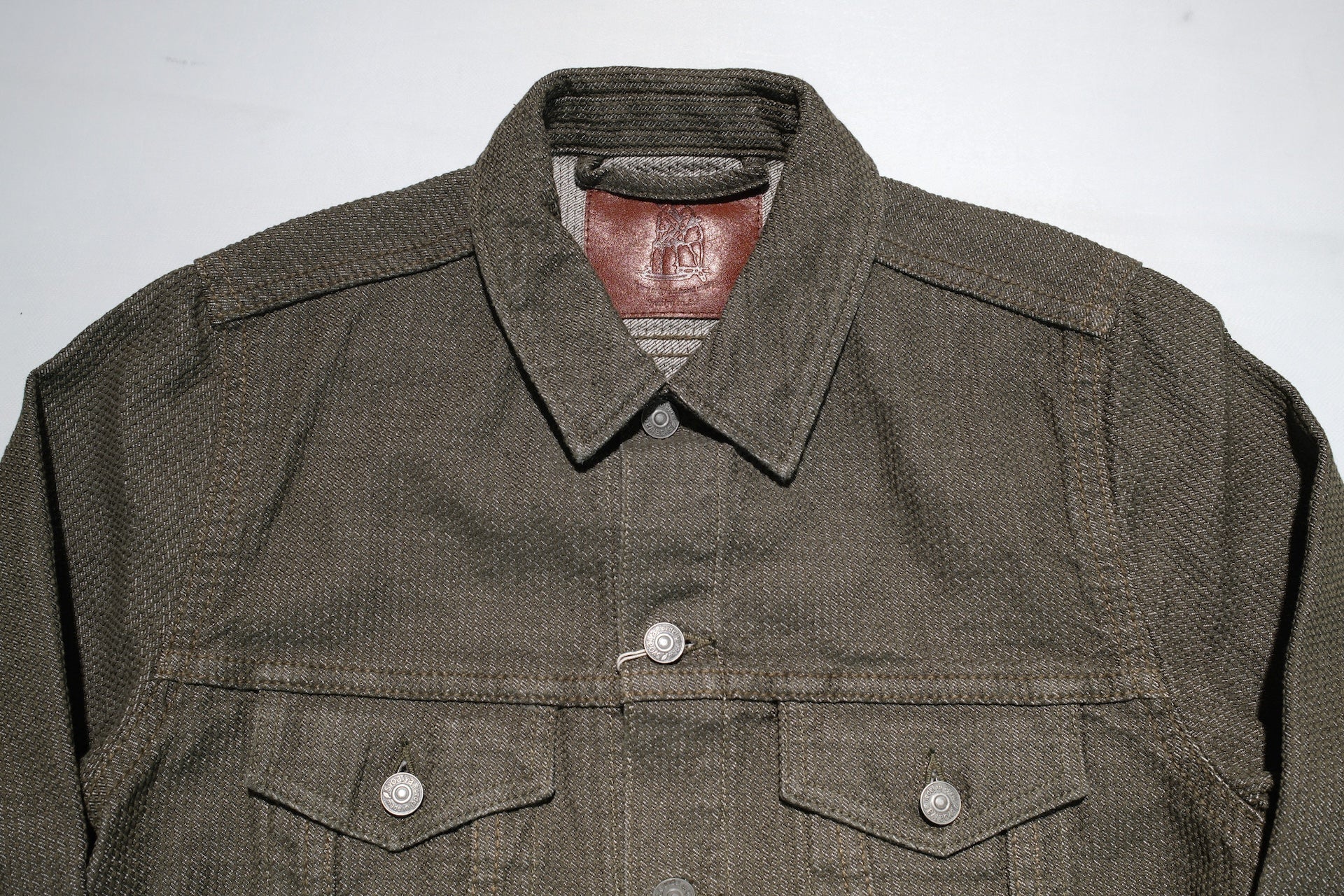 Pure Blue Japan 14oz Sashiko Type 3 Jacket (Olive)