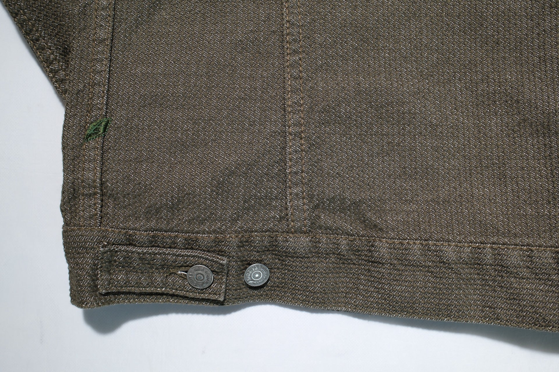 Pure Blue Japan 14oz Sashiko Type 3 Jacket (Olive)