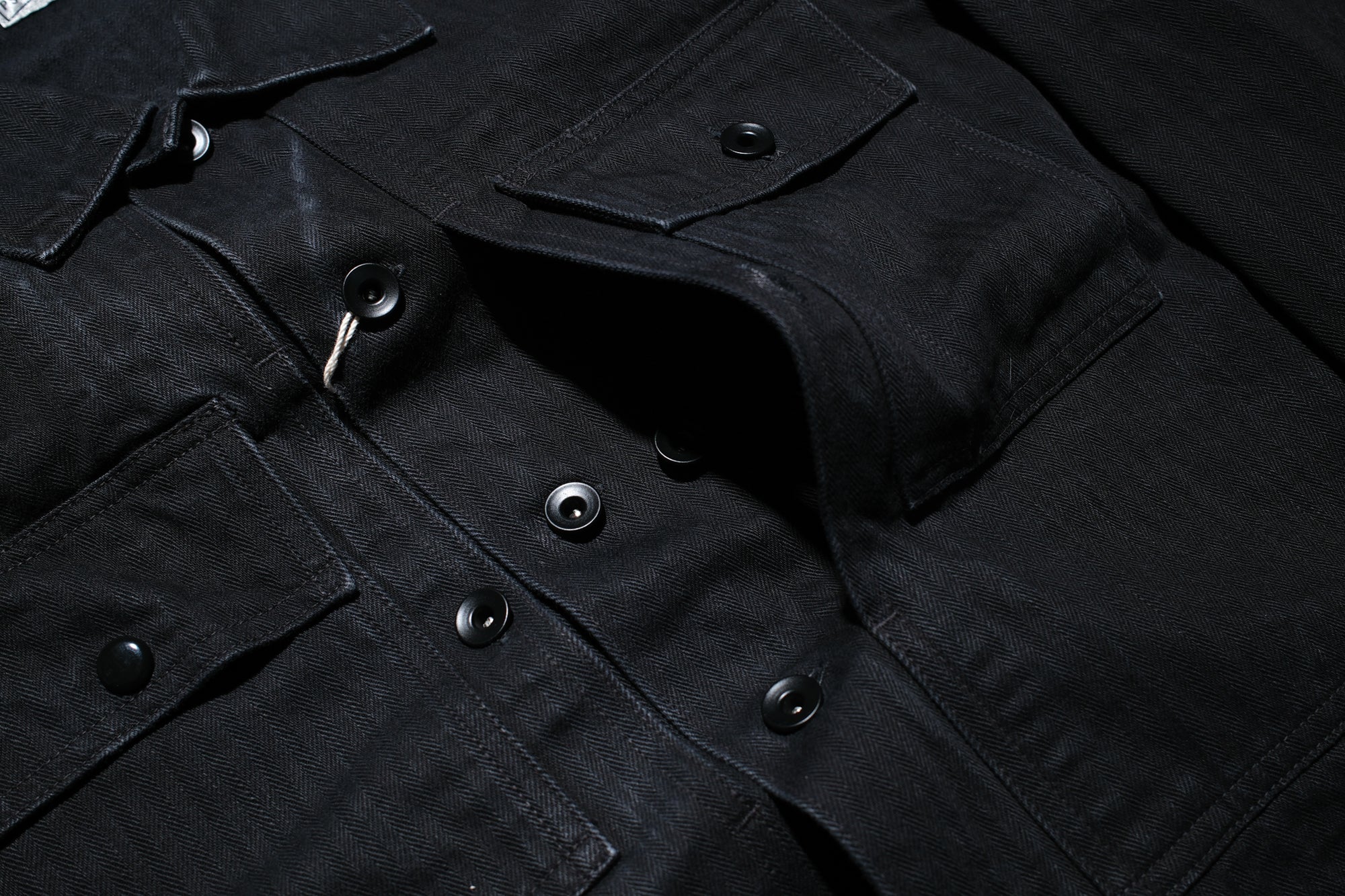 Freewheelers "GRUNTS" HBT Utility Jacket (Rude Black)