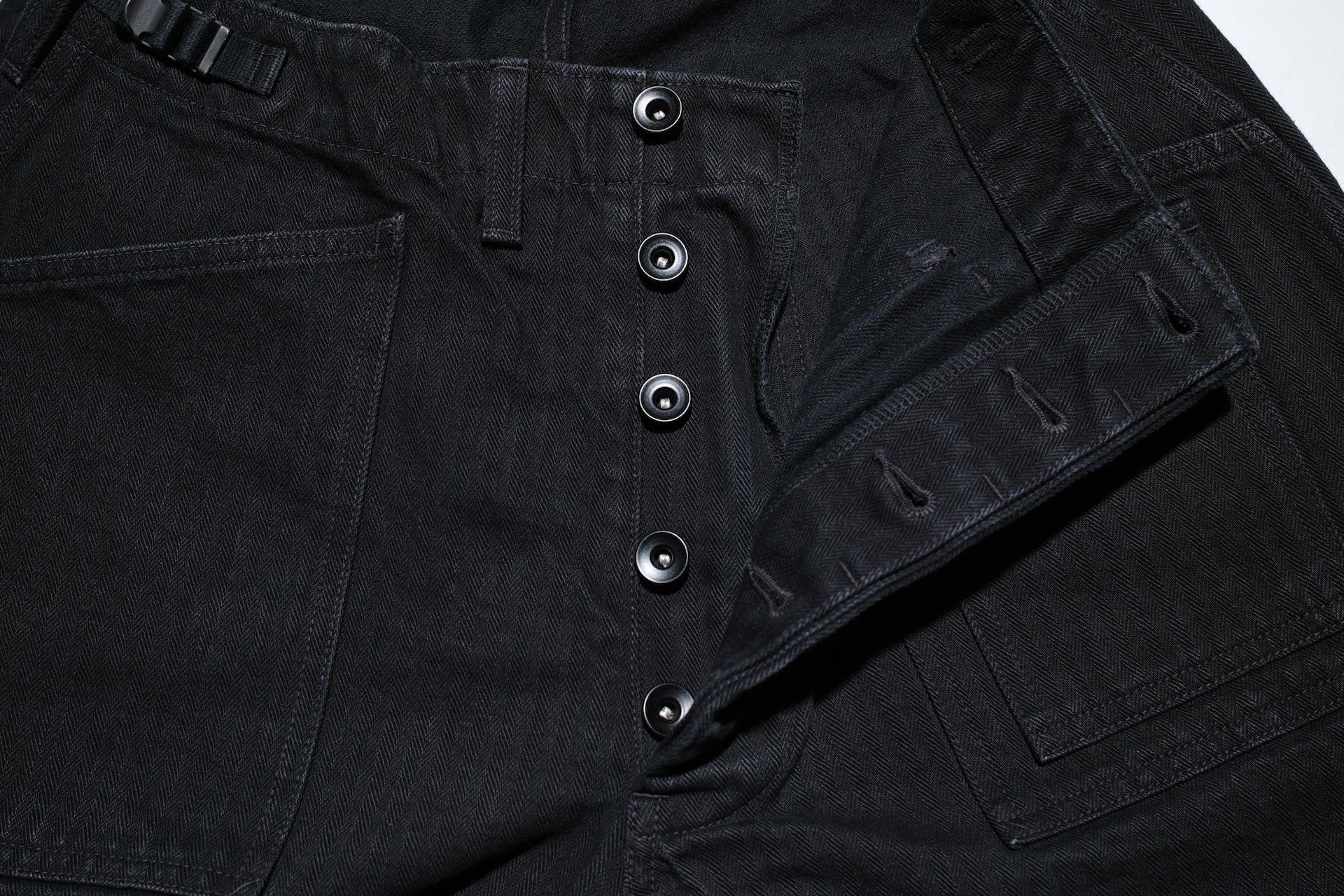 Freewheelers "GRUNTS" HBT Utility Trousers (Rude Black)