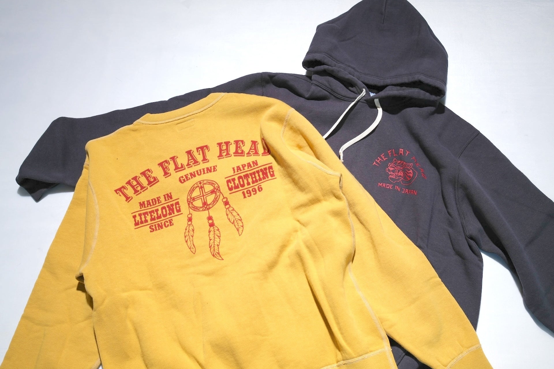 The Flat Head 11oz “Native Spirits" Loopwheeled Sweatshirt (Yellow)