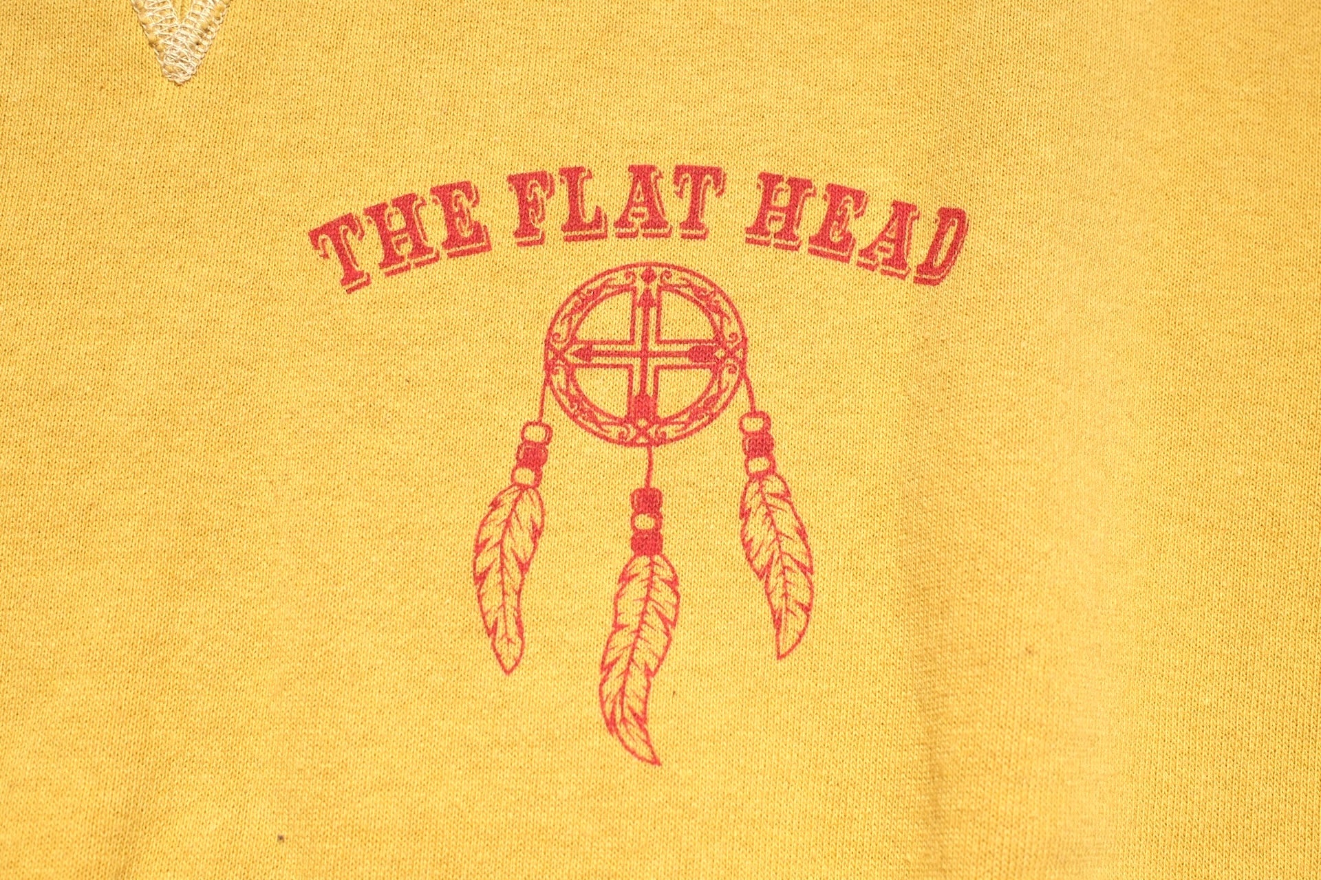 The Flat Head 11oz “Native Spirits" Loopwheeled Sweatshirt (Yellow)