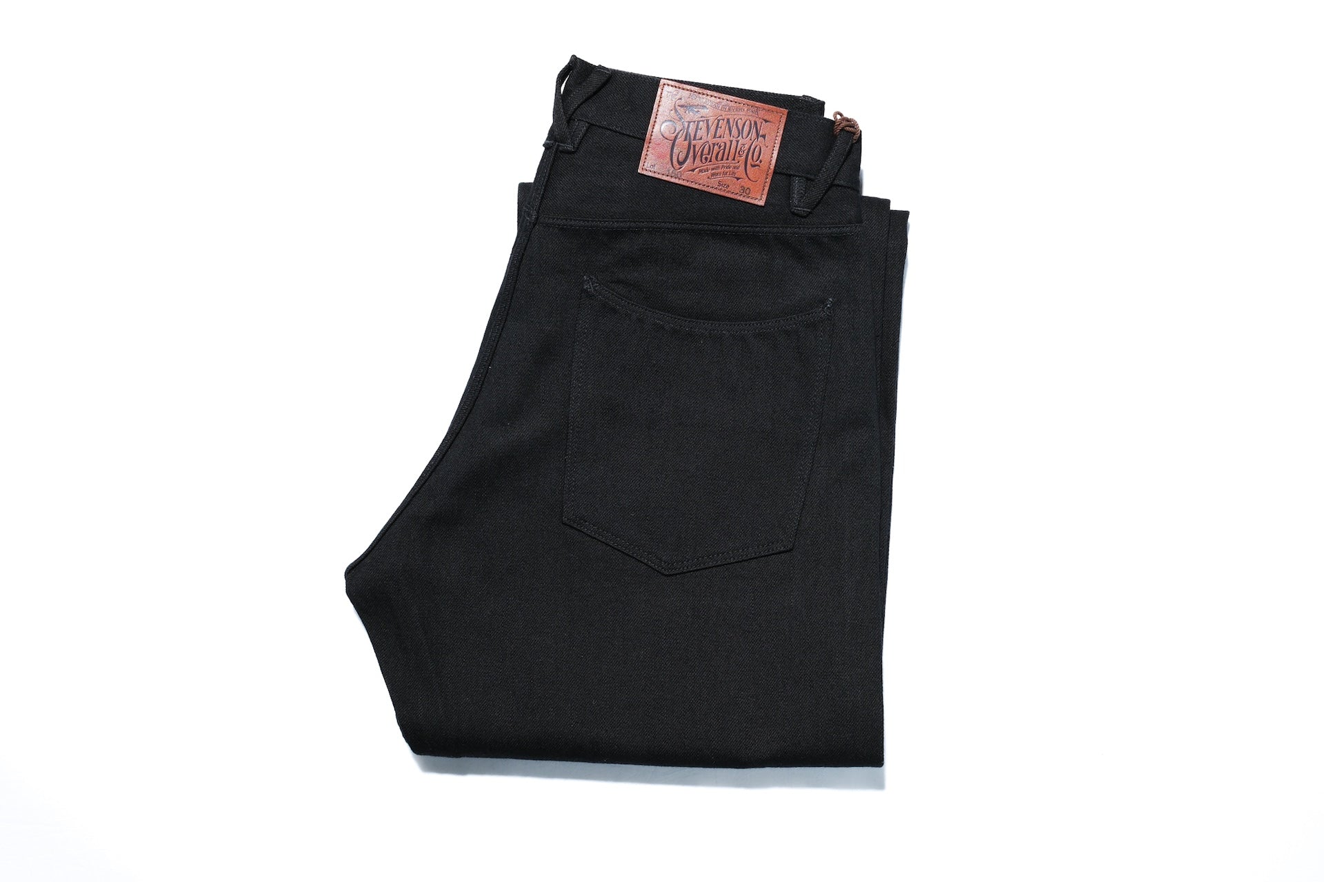 Stevenson Overall Co. 12.5oz Solid Black "Encinitas" 150-RXS Denim (Regular Straight Fit)