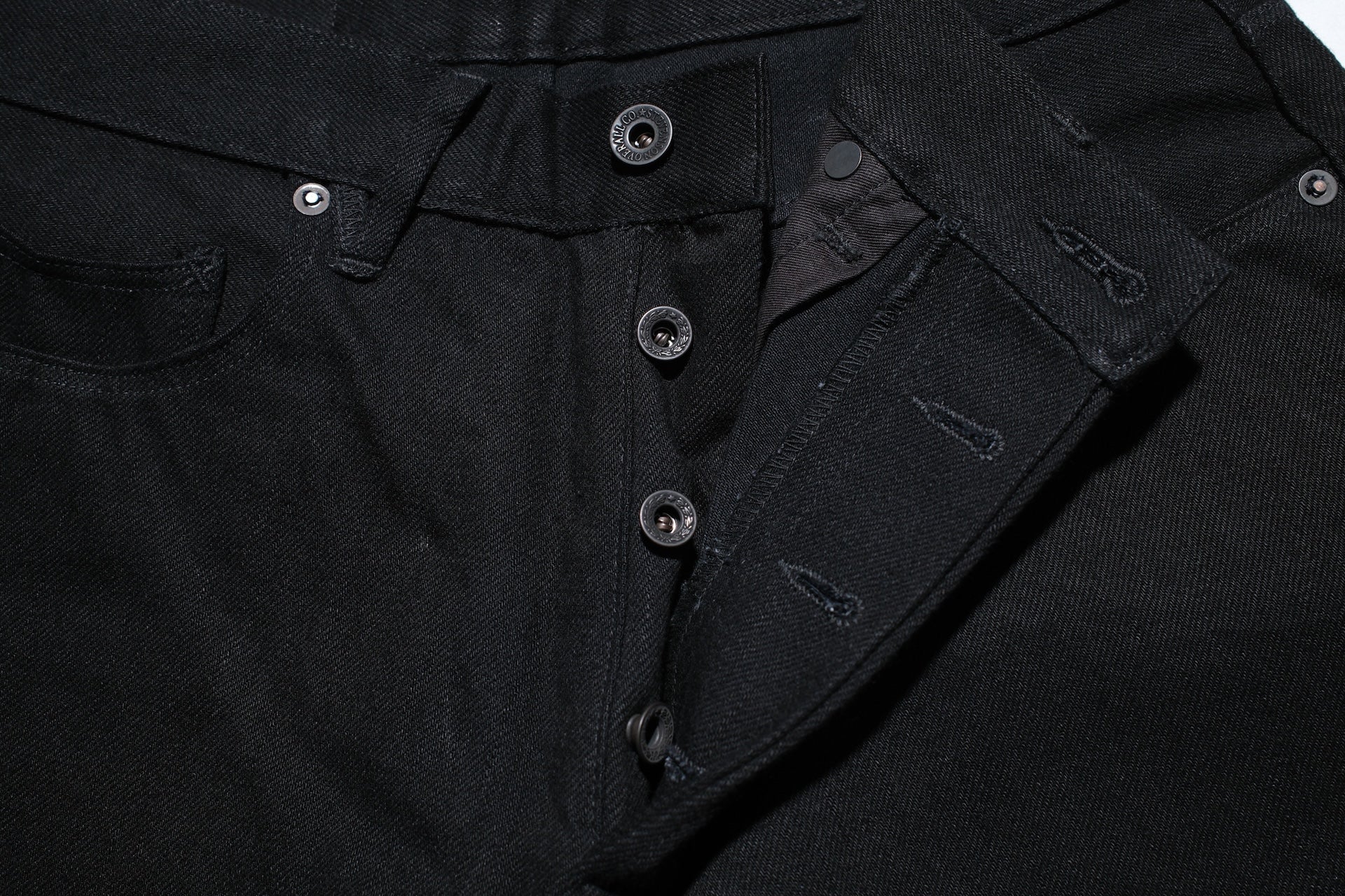 Stevenson Overall Co. 12.5oz Solid Black "Encinitas" 150-RXS Denim (Regular Straight Fit)
