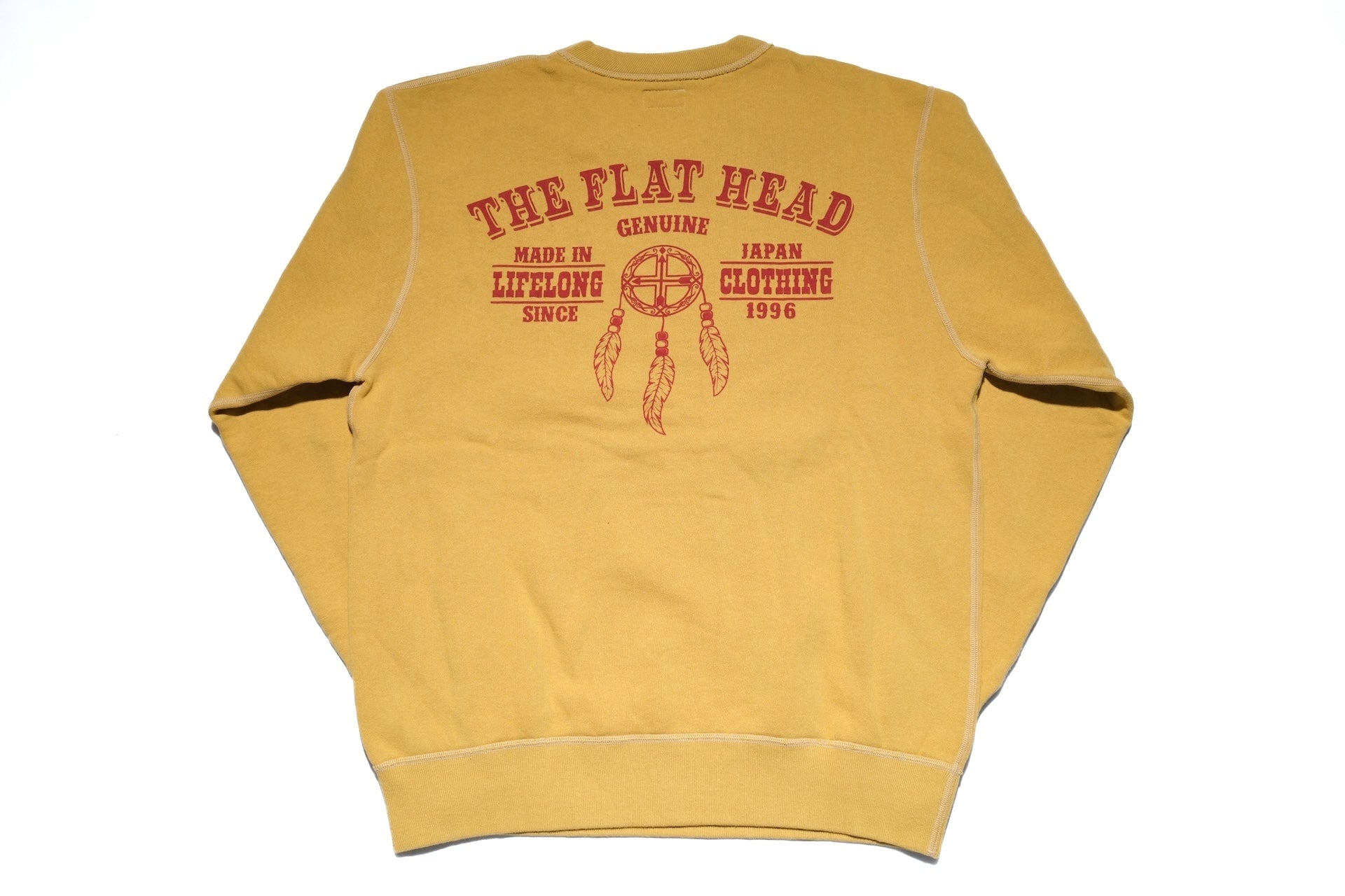 The Flat Head 11oz “Native Spirits" Loopwheeled Sweatshirt (Yellow)