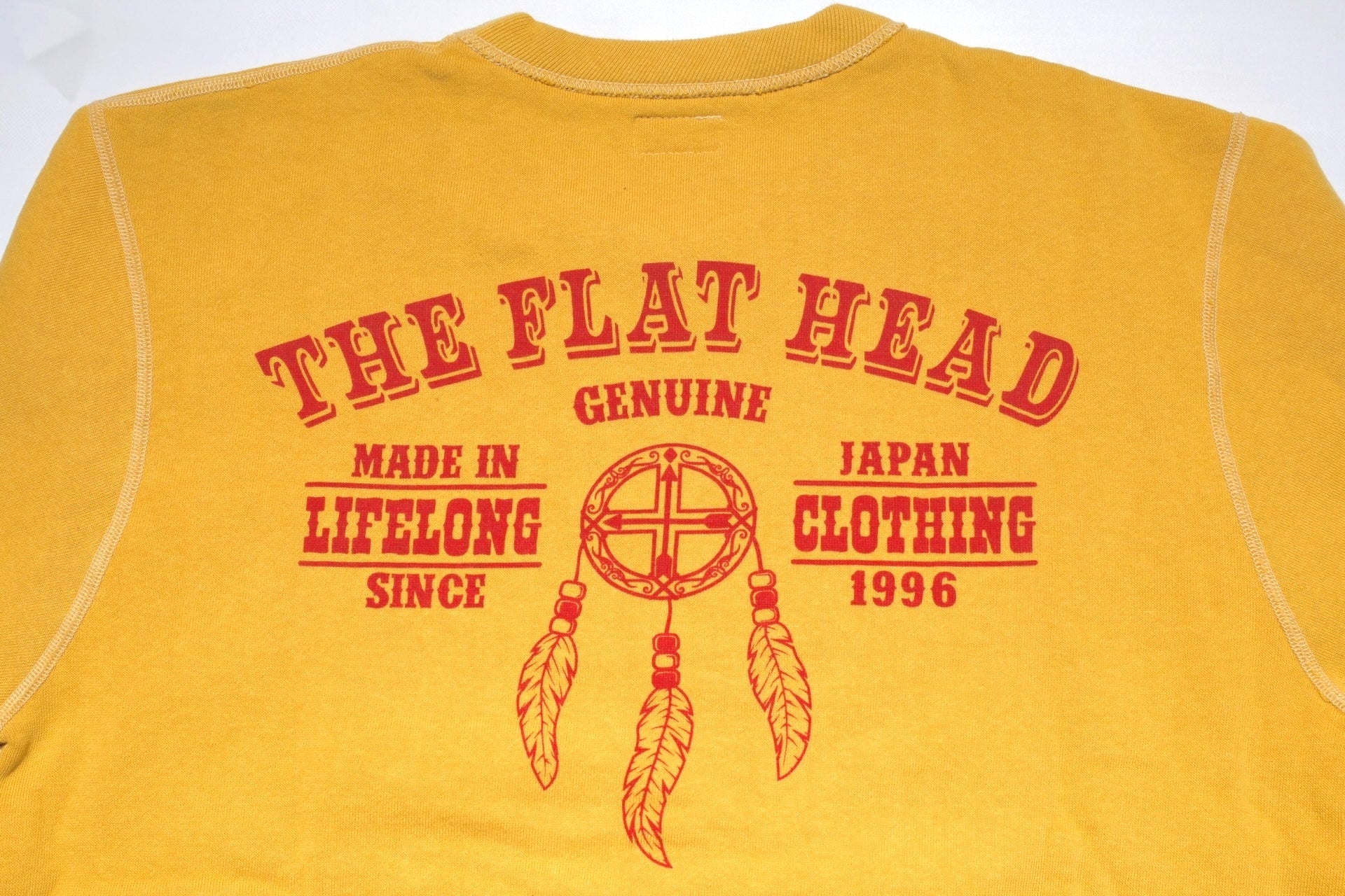 The Flat Head 11oz “Native Spirits" Loopwheeled Sweatshirt (Yellow)