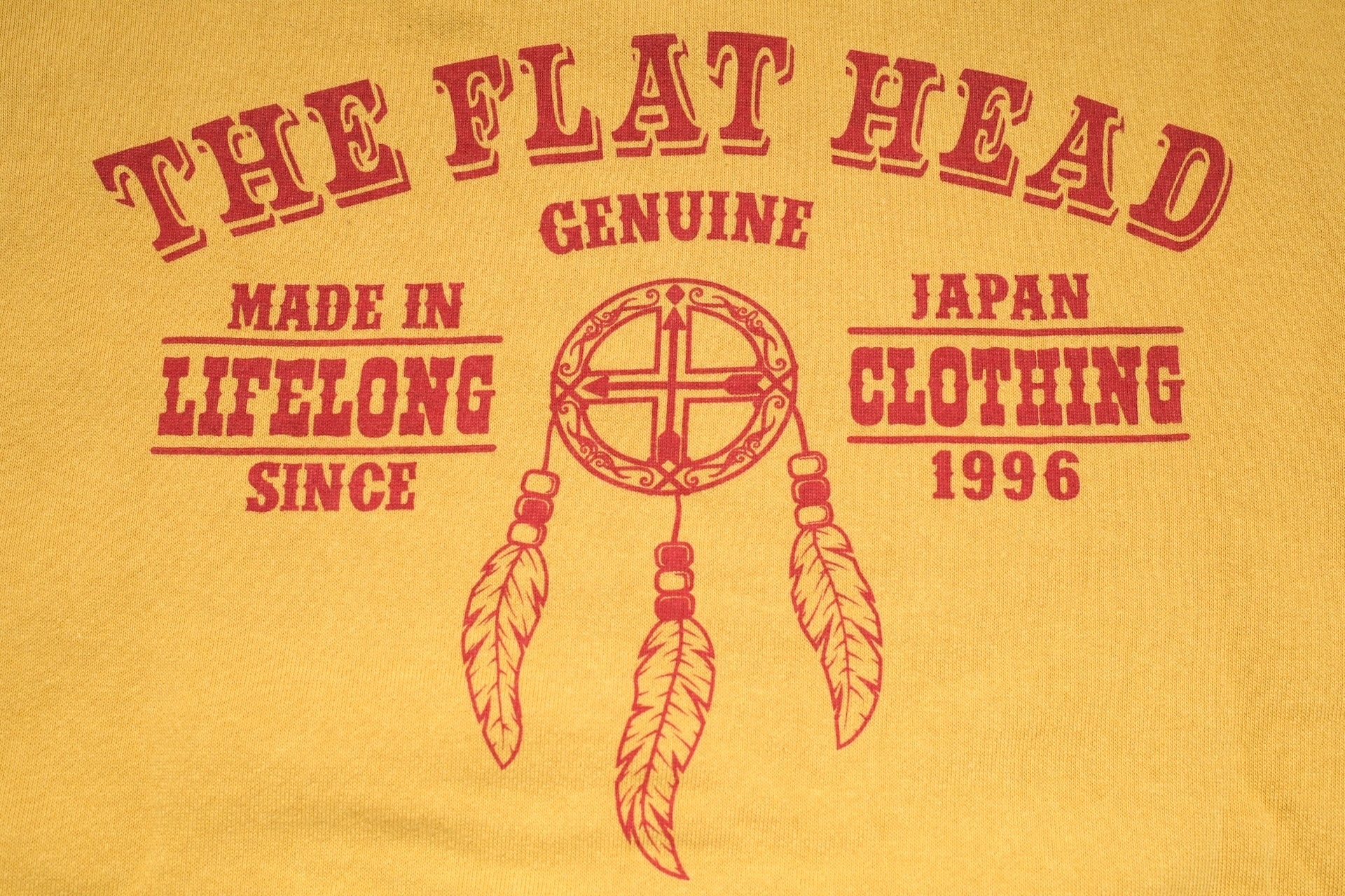 The Flat Head 11oz “Native Spirits" Loopwheeled Sweatshirt (Yellow)