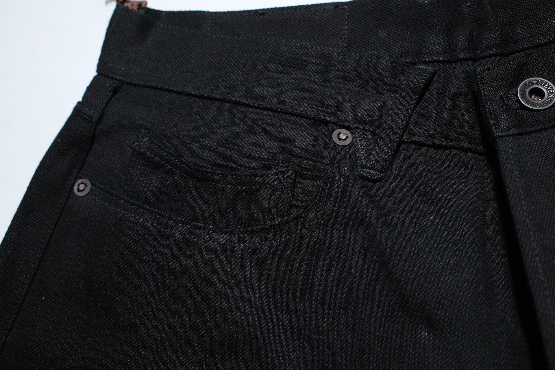 Stevenson Overall Co. 12.5oz Solid Black "Encinitas" 150-RXS Denim (Regular Straight Fit)
