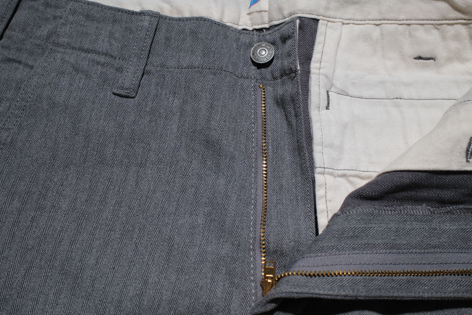 Pure Blue Japan 12oz Herringbone Twill Chinos (Gray)