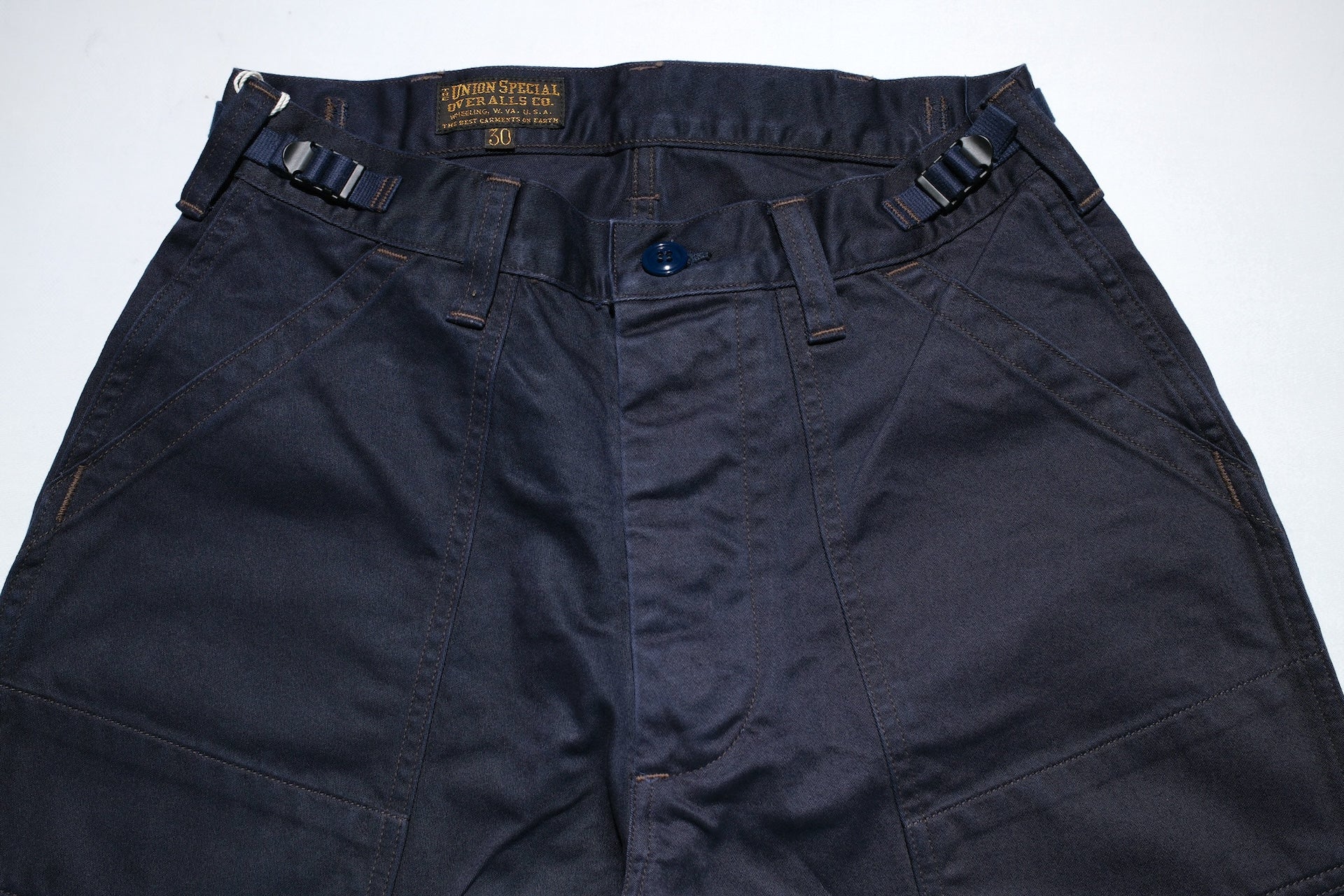 Freewheelers "Sidewinder" Back Satin Military Shorts (Dark Navy)