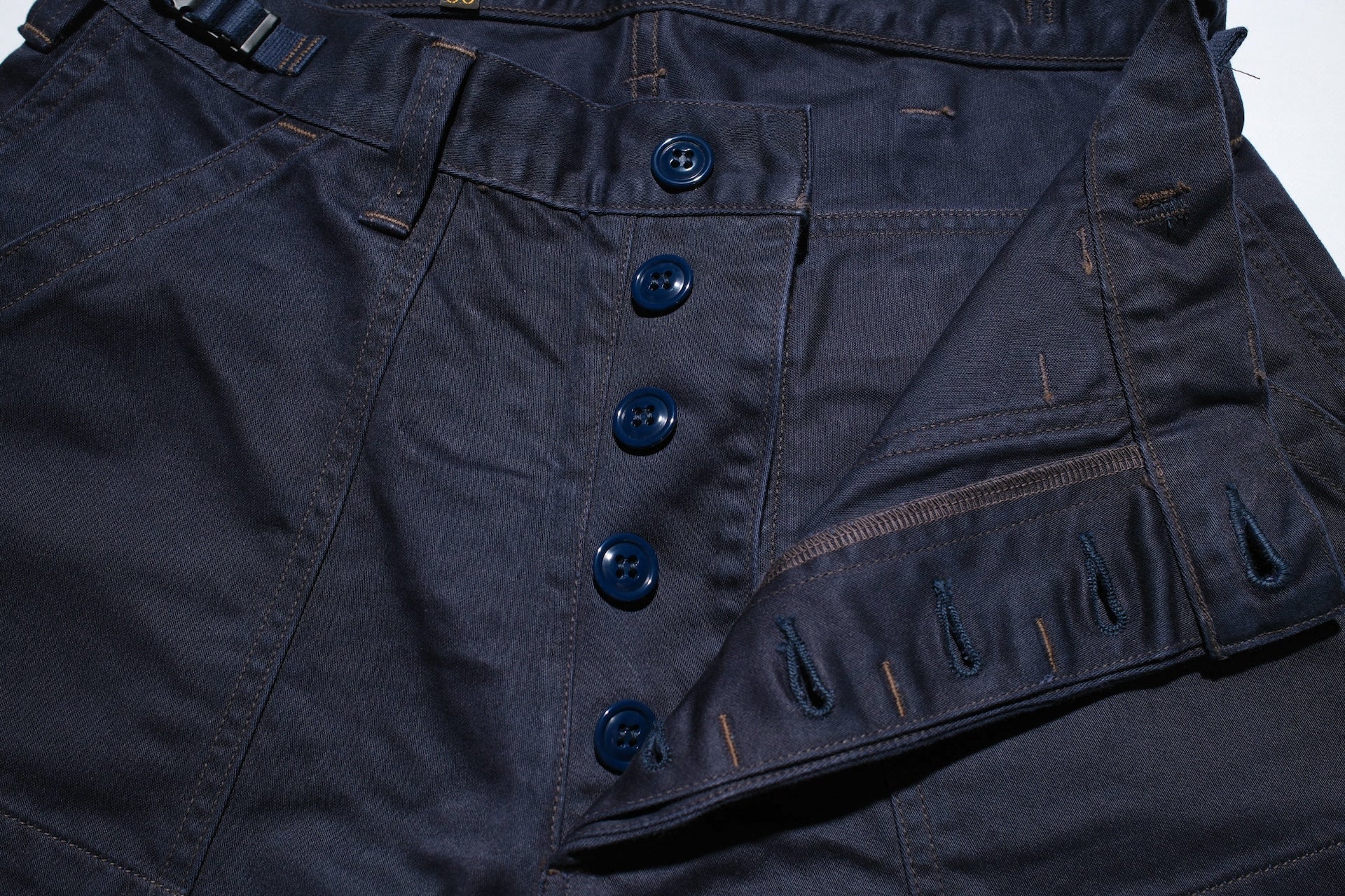 Freewheelers "Sidewinder" Back Satin Military Shorts (Dark Navy)