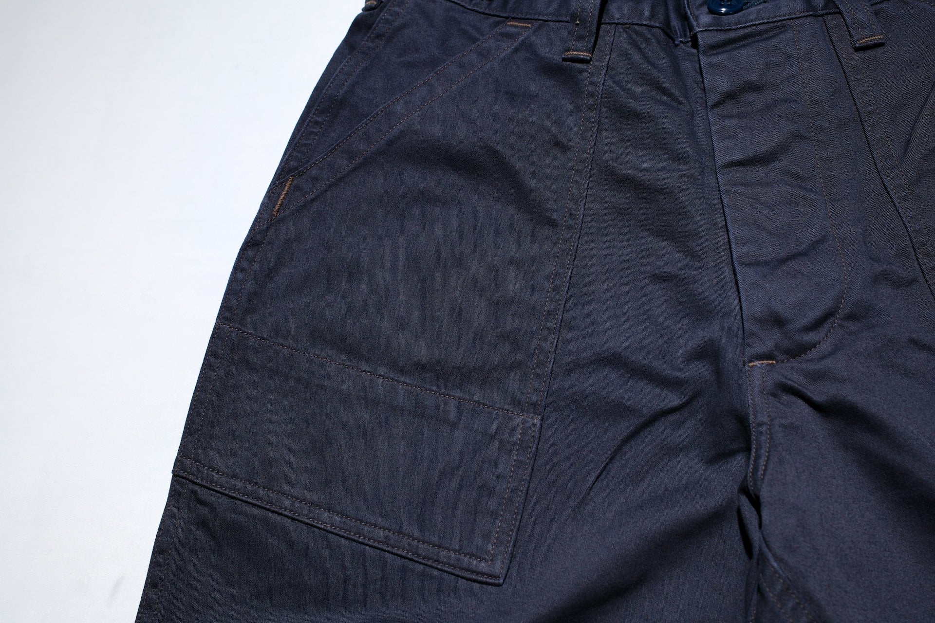 Freewheelers "Sidewinder" Back Satin Military Shorts (Dark Navy)