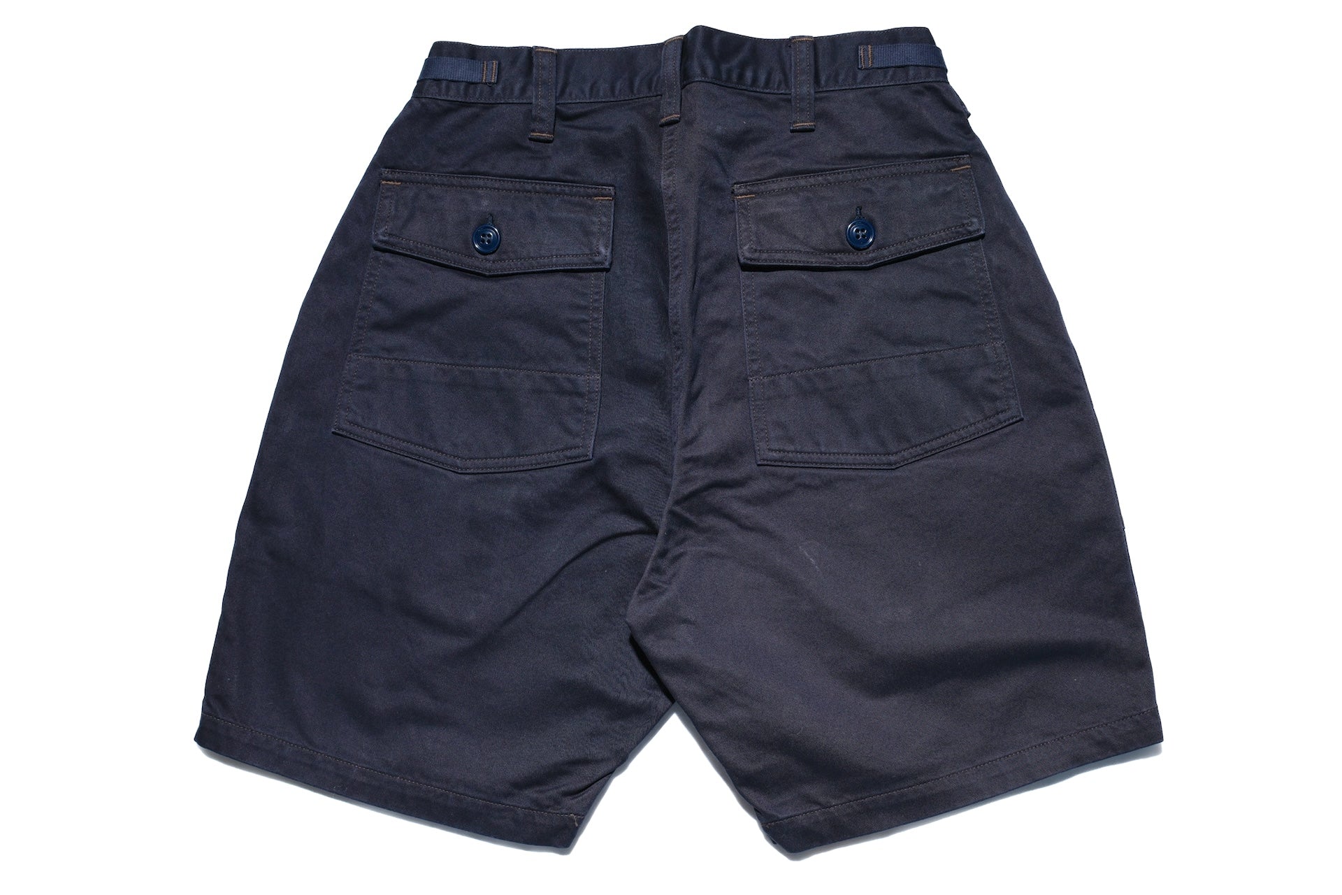 Freewheelers "Sidewinder" Back Satin Military Shorts (Dark Navy)