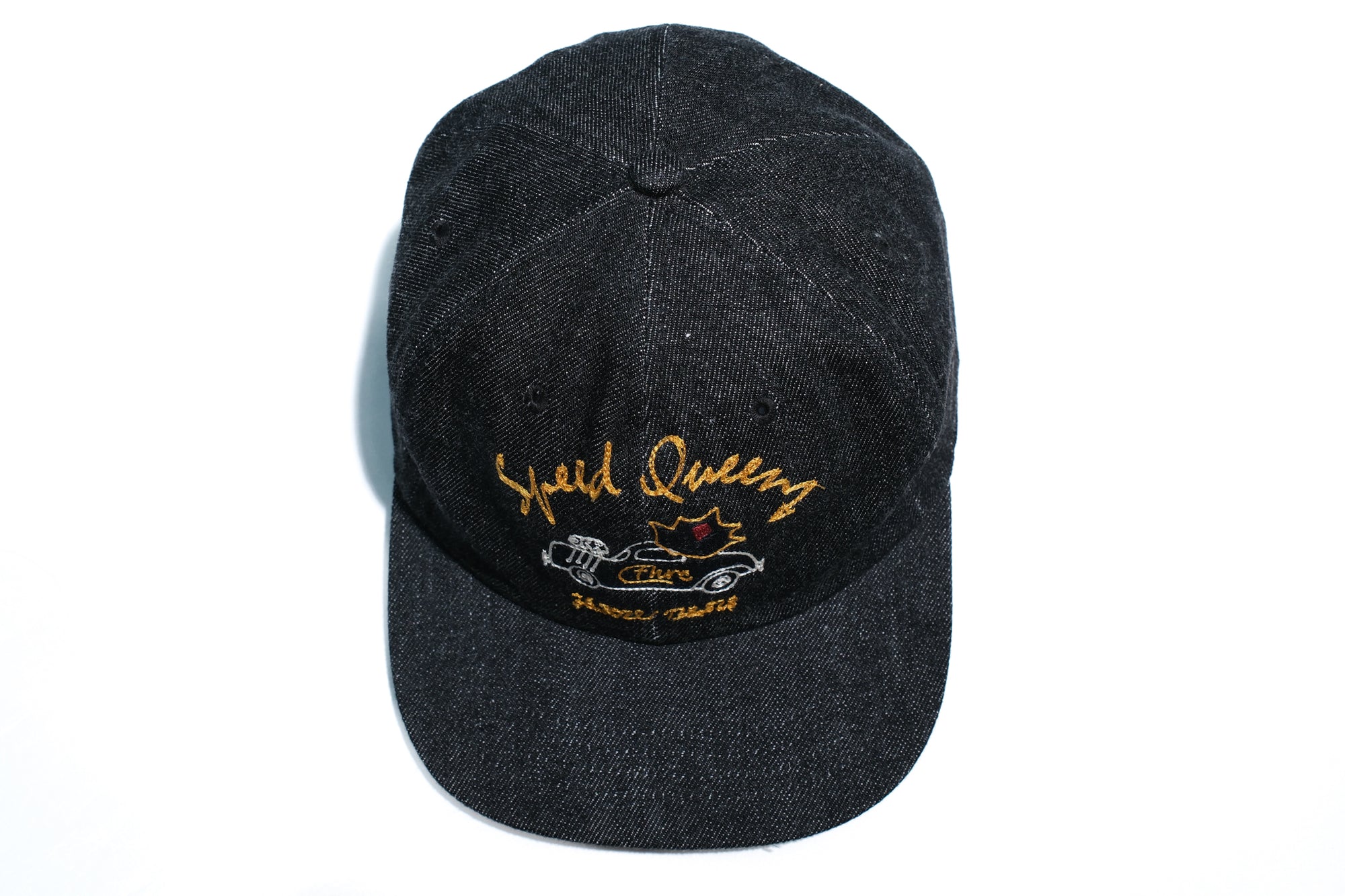 The Flat Head 12oz Selvage Denim "Hot Rod" Trucker Cap (Sumi Black)