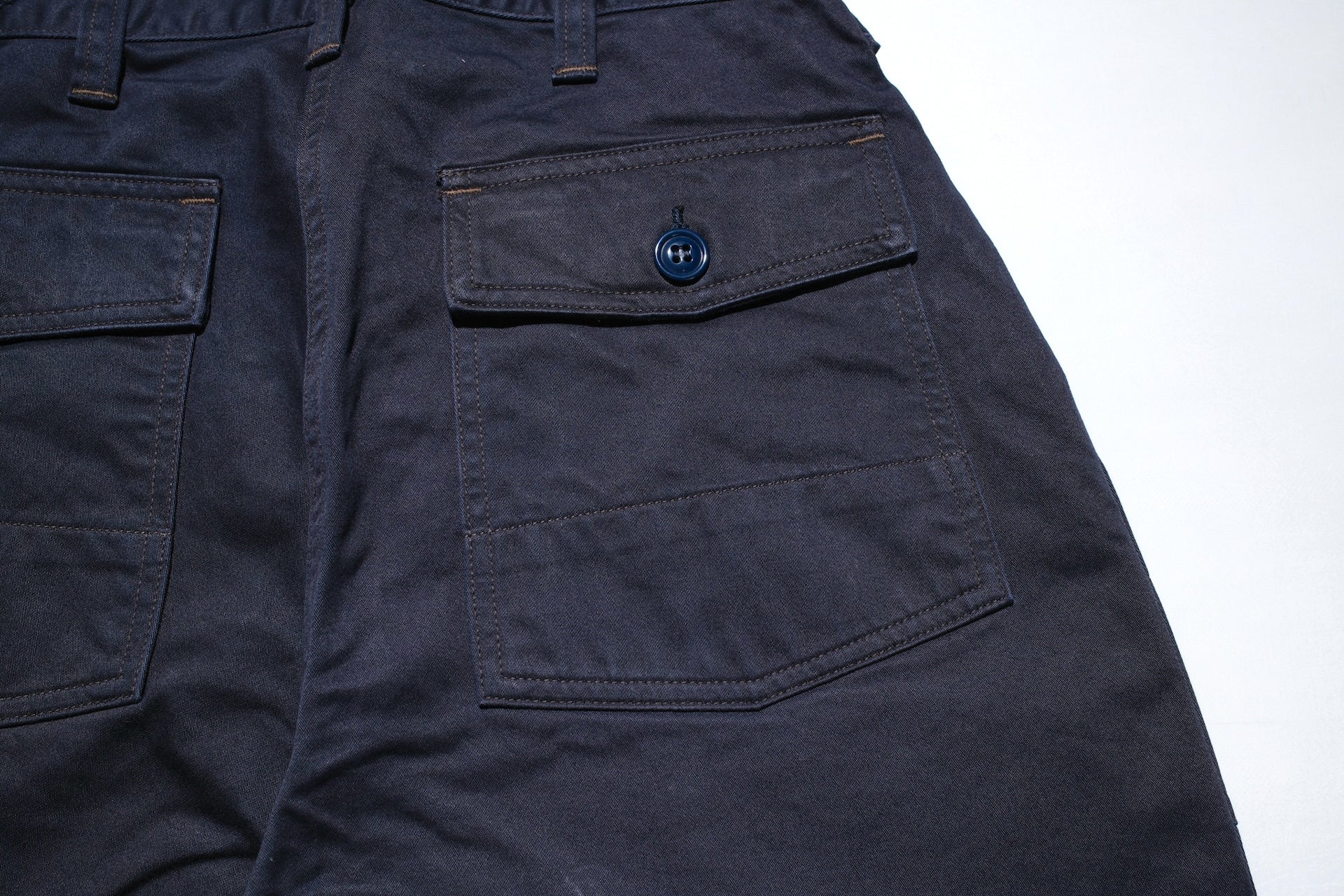 Freewheelers "Sidewinder" Back Satin Military Shorts (Dark Navy)