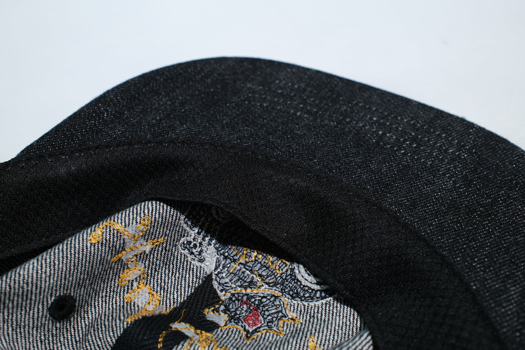 The Flat Head 12oz Selvage Denim "Hot Rod" Trucker Cap (Sumi Black)